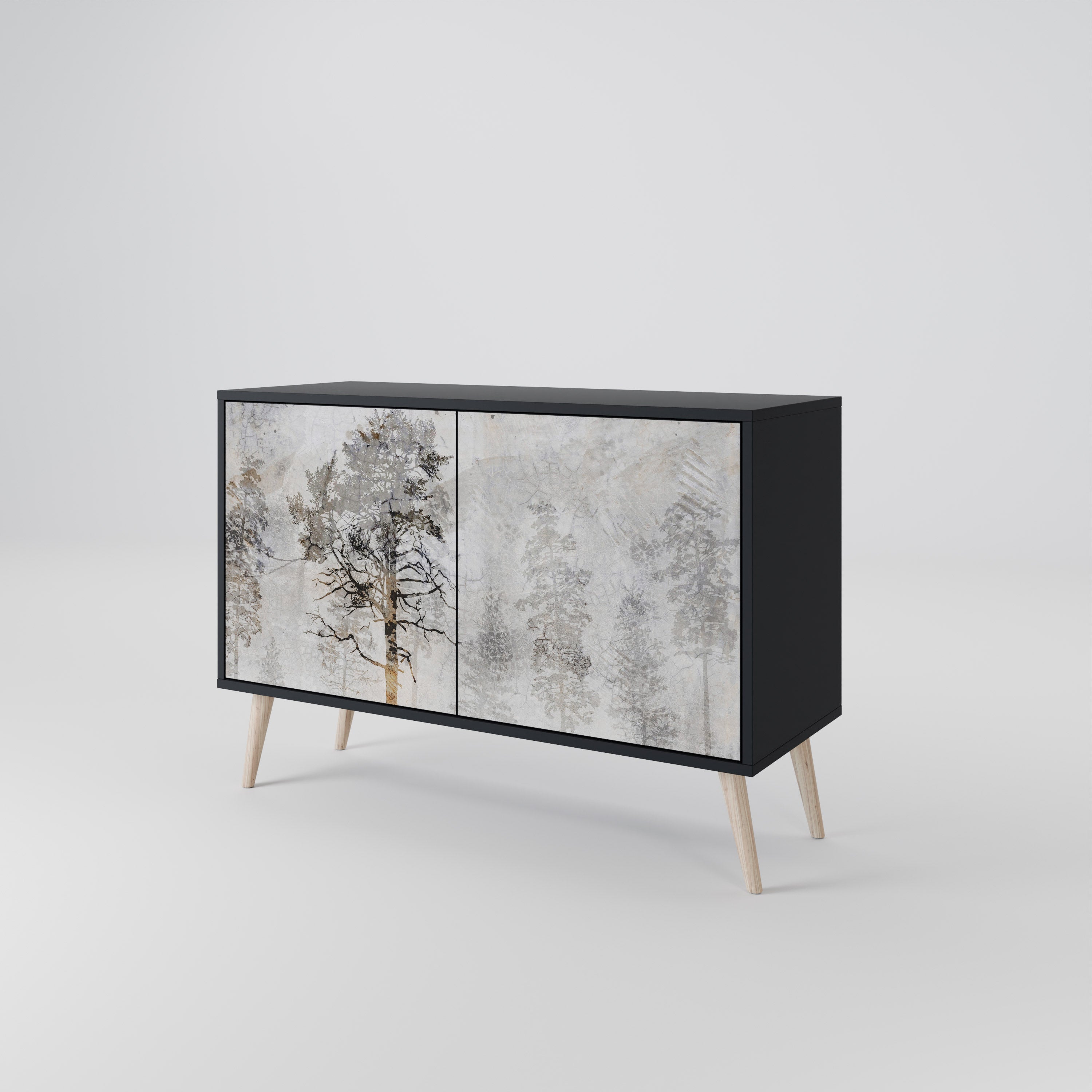 FADE IN THE TREES 2-Door Sideboard in Black Finish