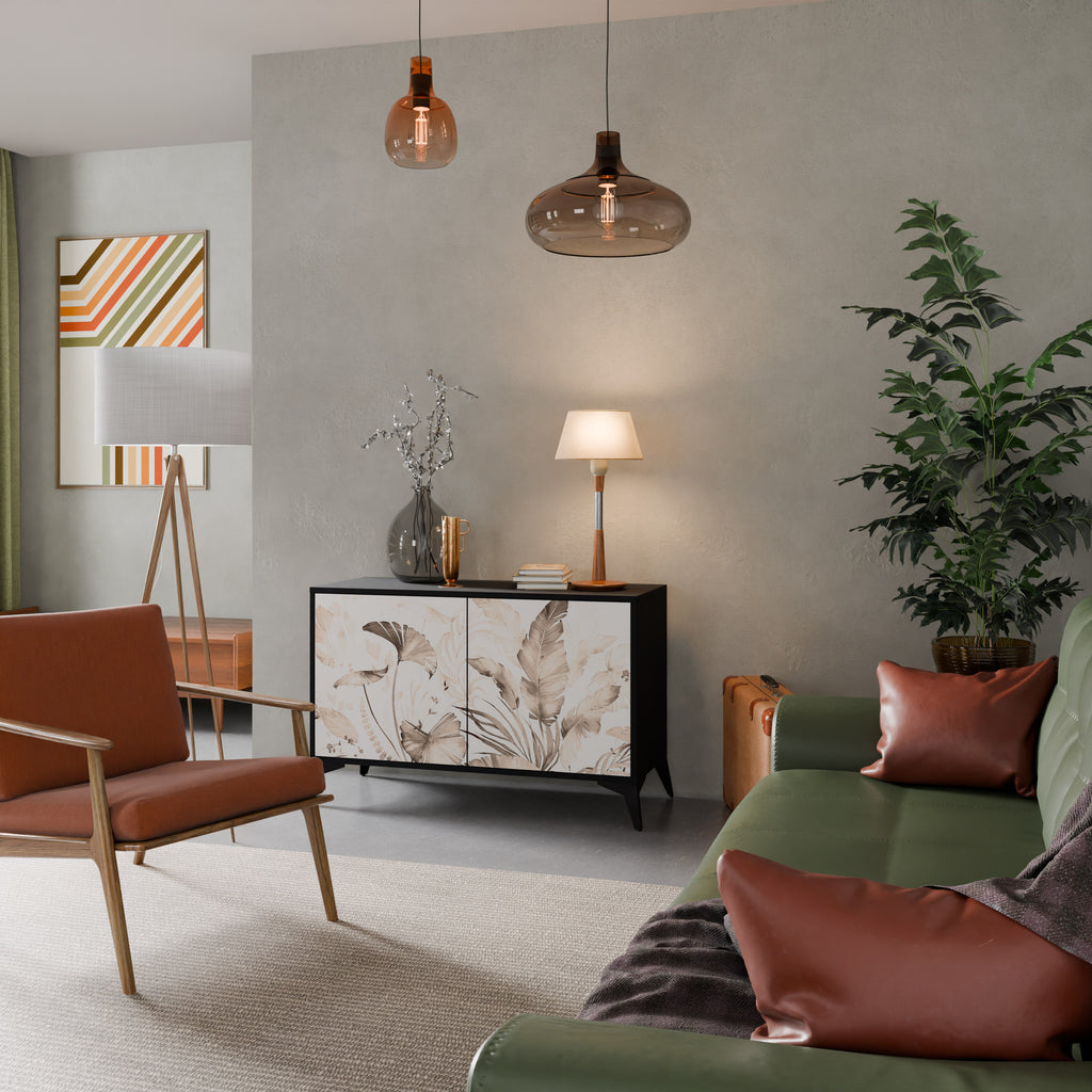 WILD TENDERNESS 2-Door Sideboard in Black Finish