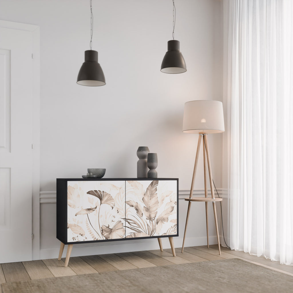 WILD TENDERNESS 2-Door Sideboard in Black Finish