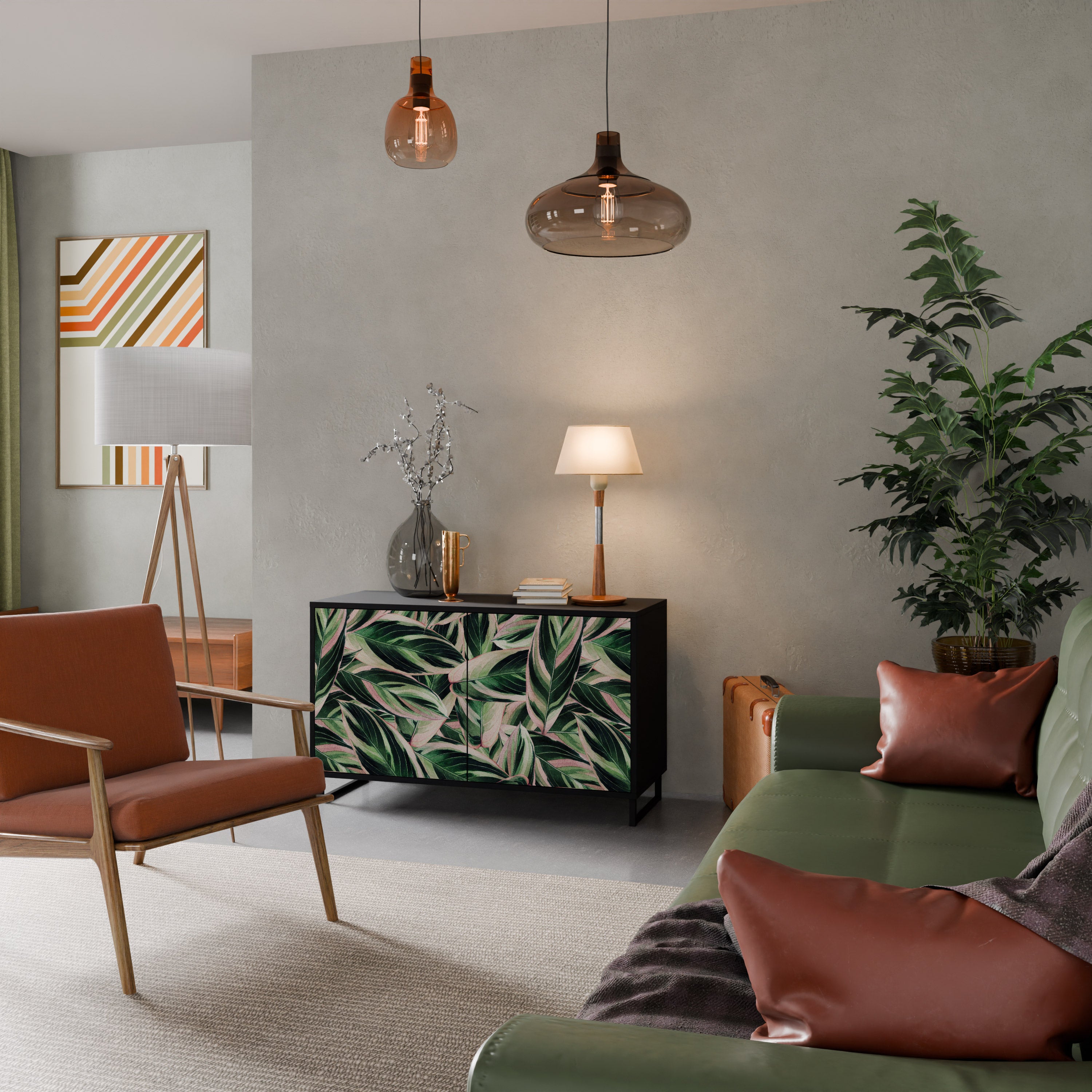 EERIE STROMANTHE 2-Door Sideboard in Black Finish