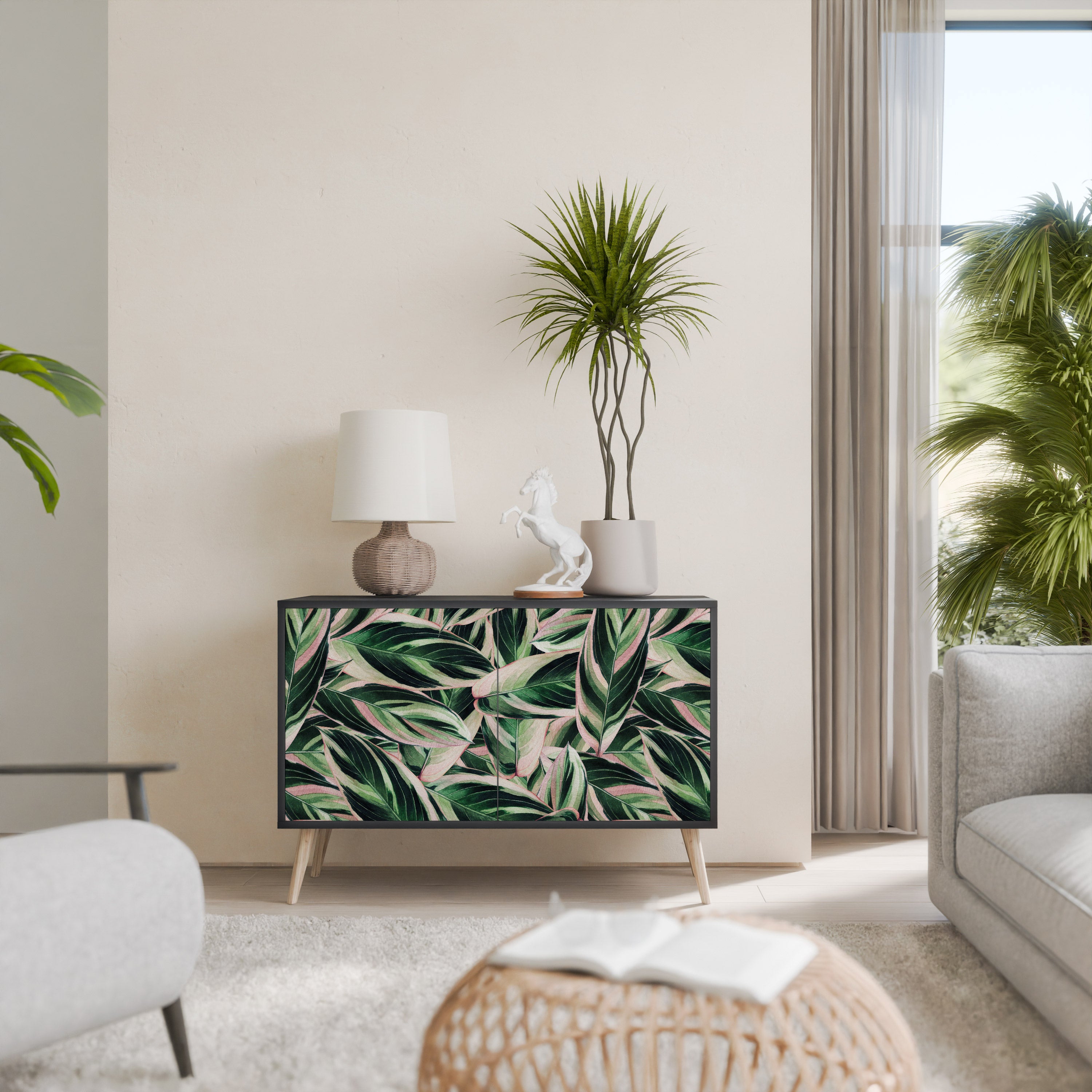 EERIE STROMANTHE 2-Door Sideboard in Black Finish