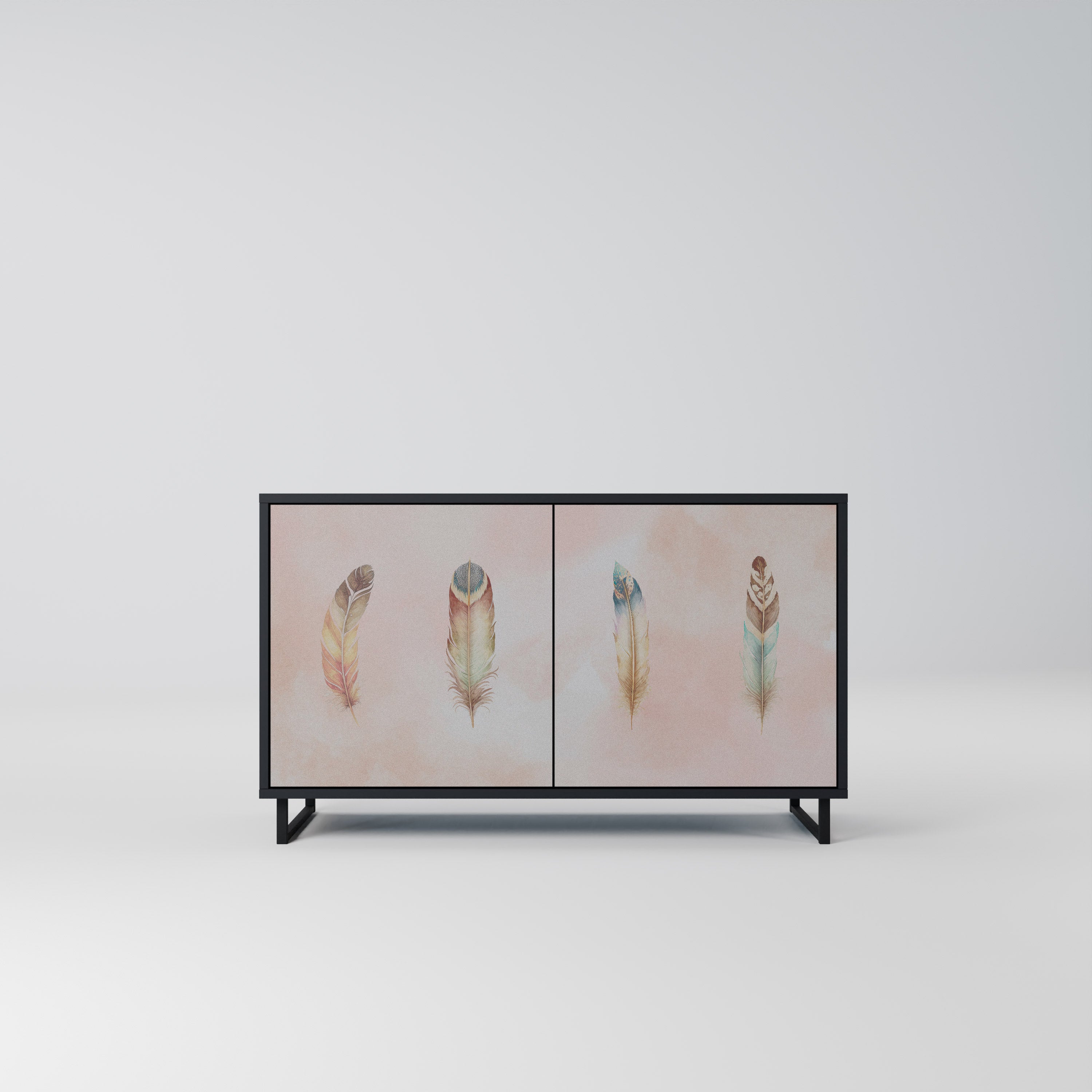 THE DELIQUESCE 2-Door Sideboard in Black Finish