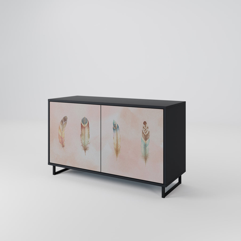 THE DELIQUESCE 2-Door Sideboard in Black Finish