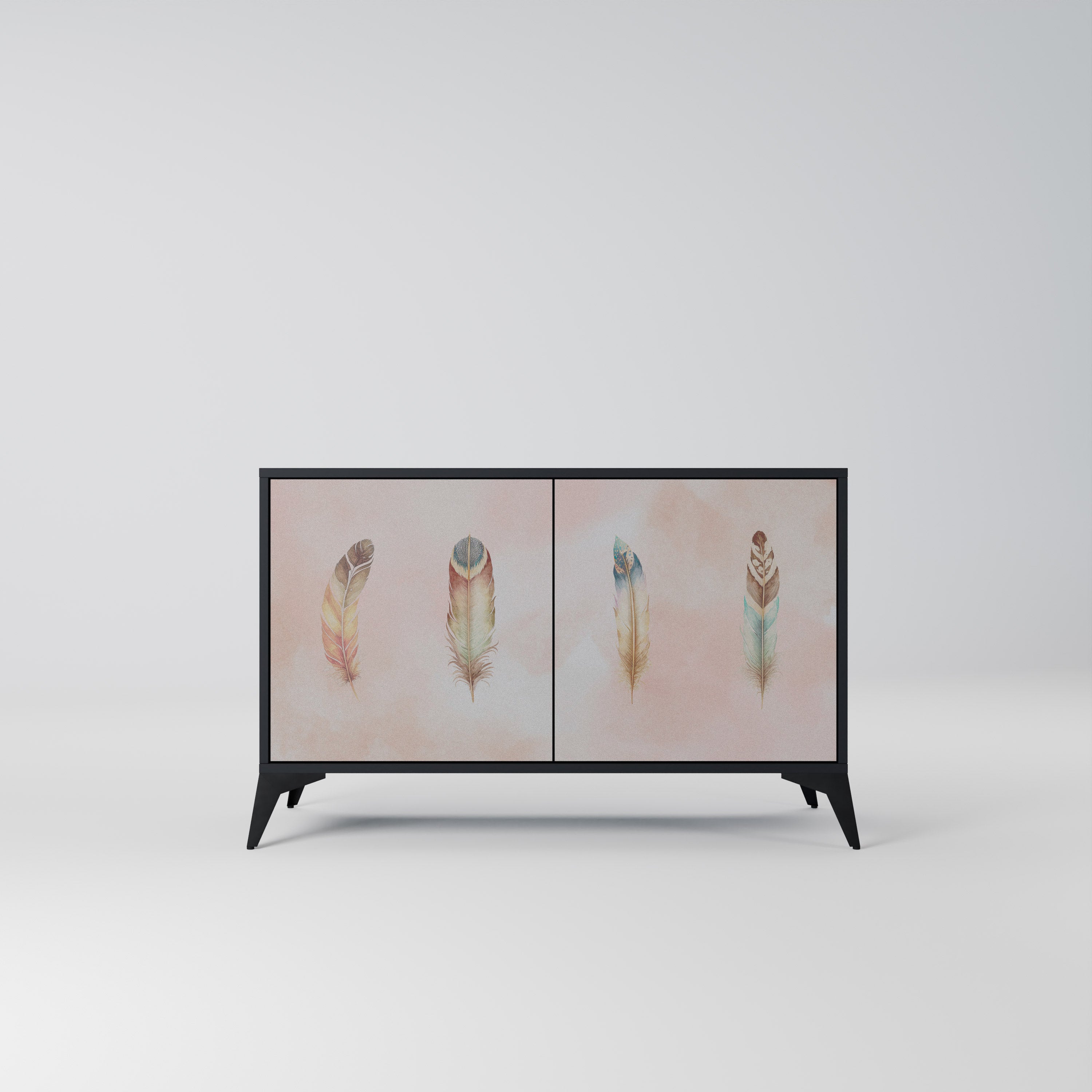 THE DELIQUESCE 2-Door Sideboard in Black Finish