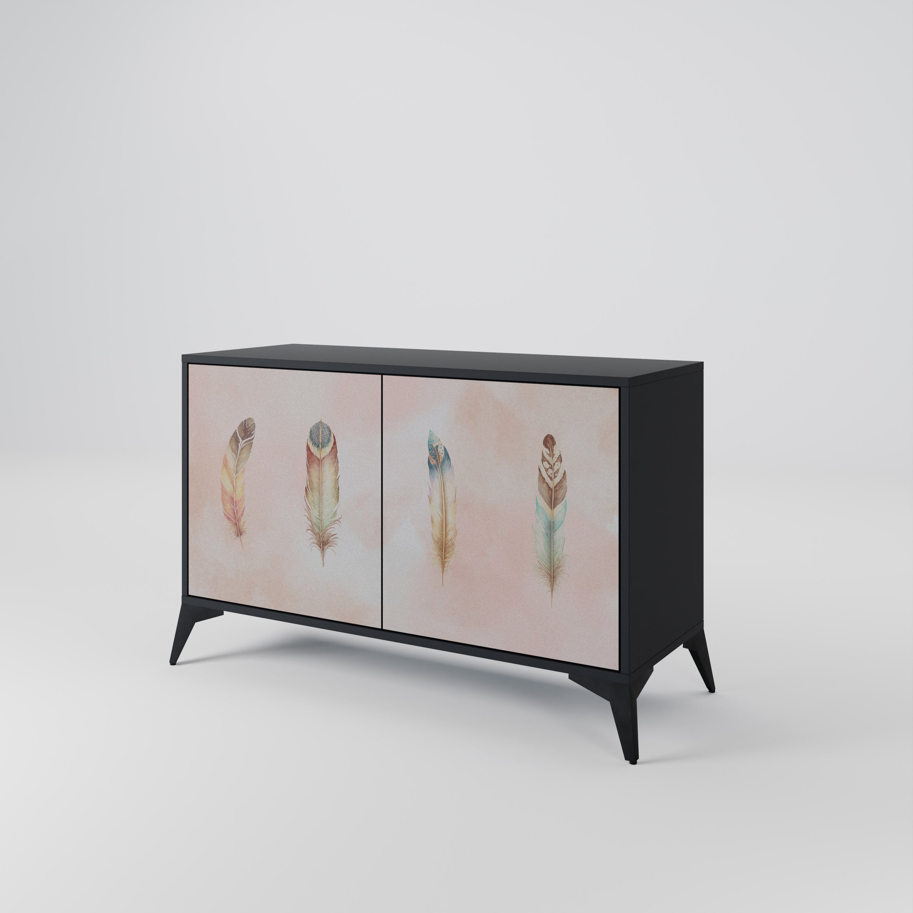 THE DELIQUESCE 2-Door Sideboard in Black Finish