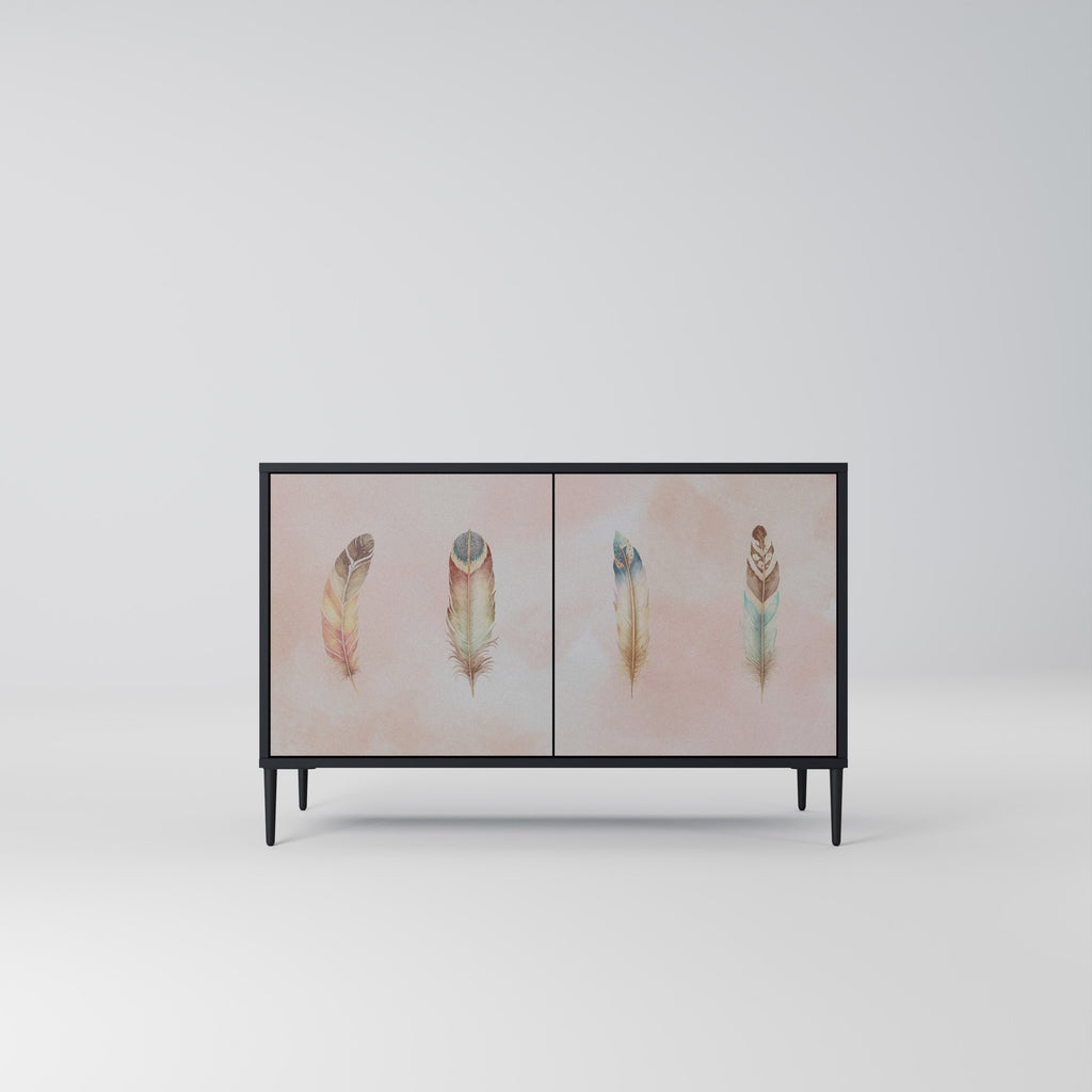 THE DELIQUESCE 2-Door Sideboard in Black Finish