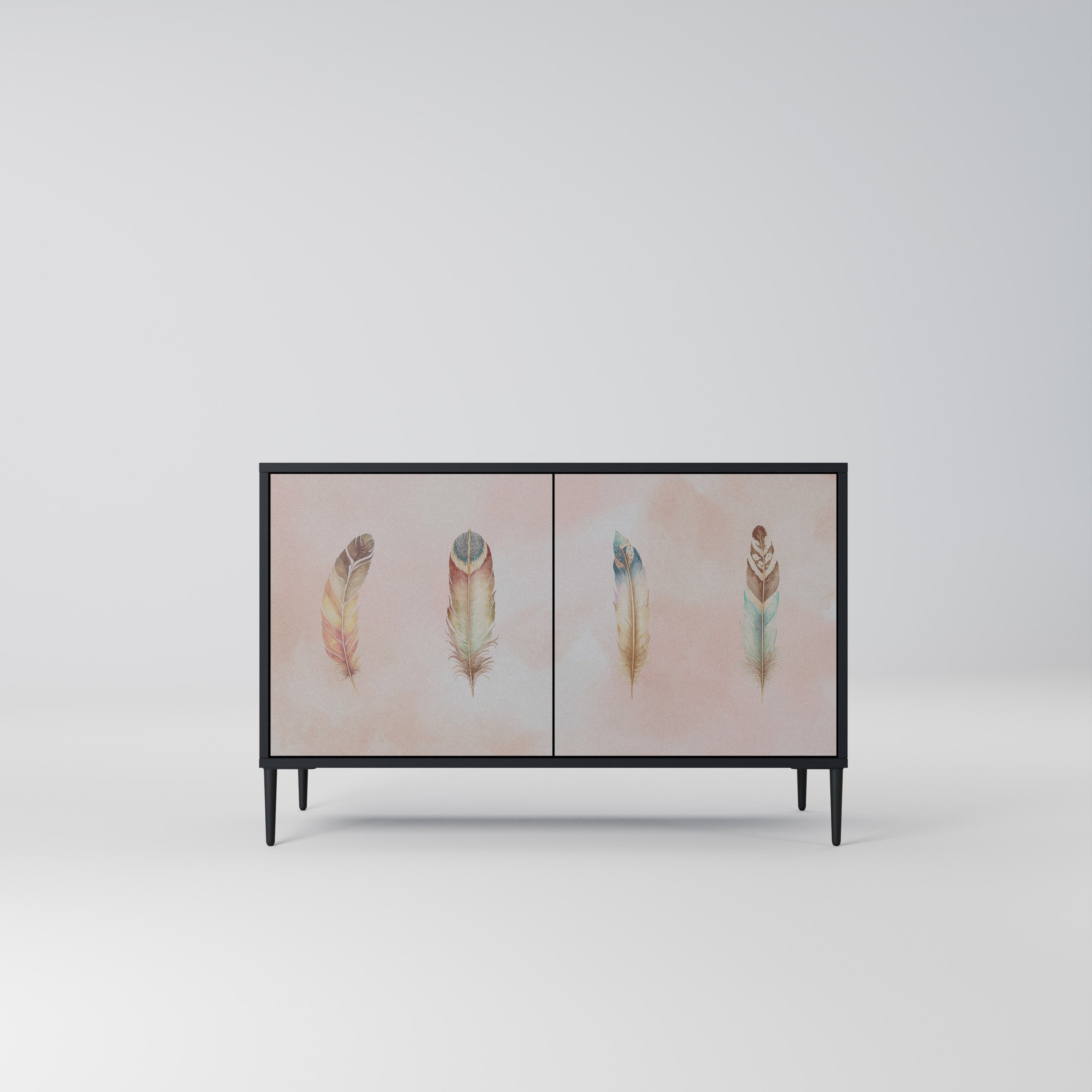 THE DELIQUESCE 2-Door Sideboard in Black Finish