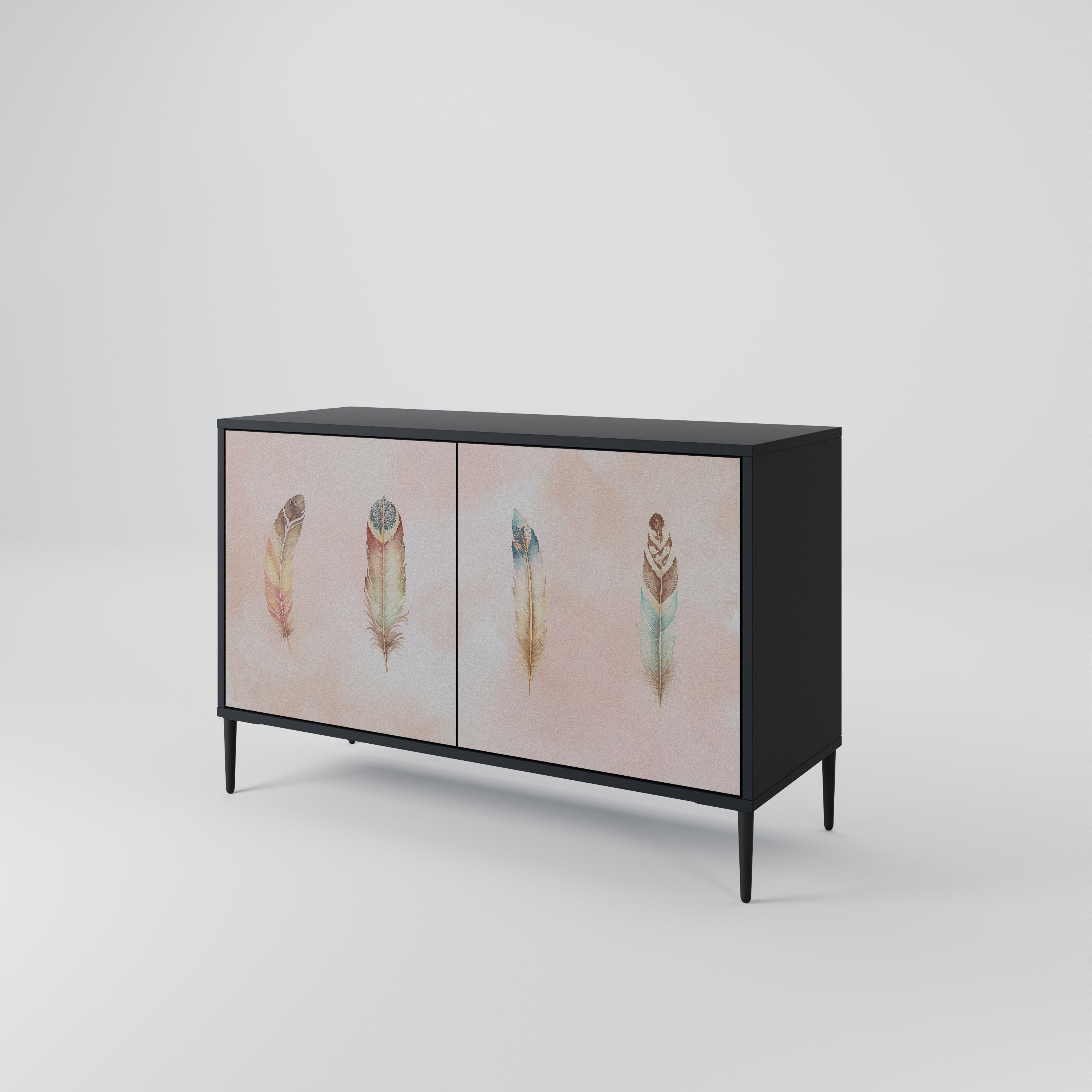 THE DELIQUESCE 2-Door Sideboard in Black Finish