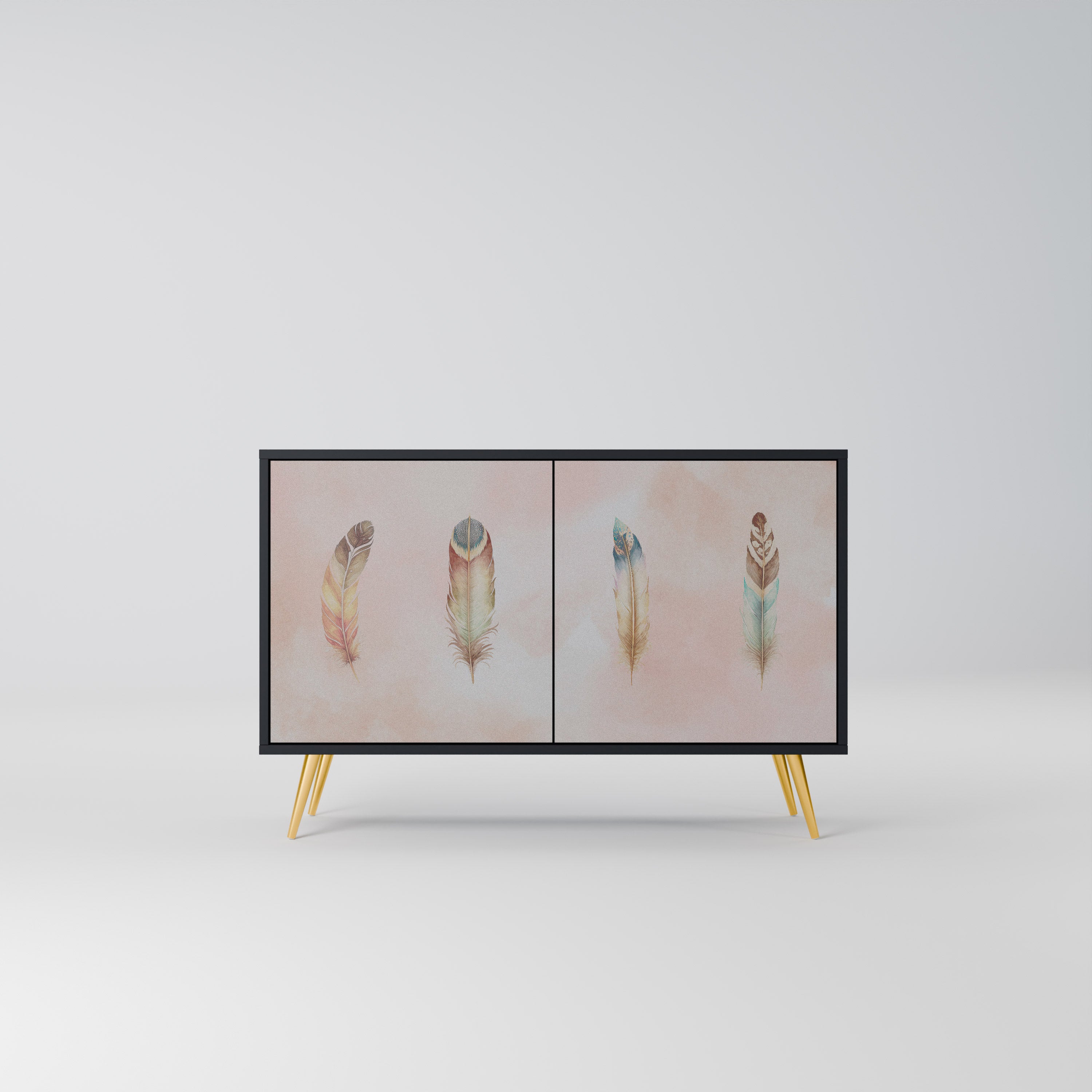 THE DELIQUESCE 2-Door Sideboard in Black Finish