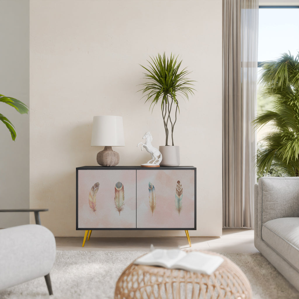 THE DELIQUESCE 2-Door Sideboard in Black Finish