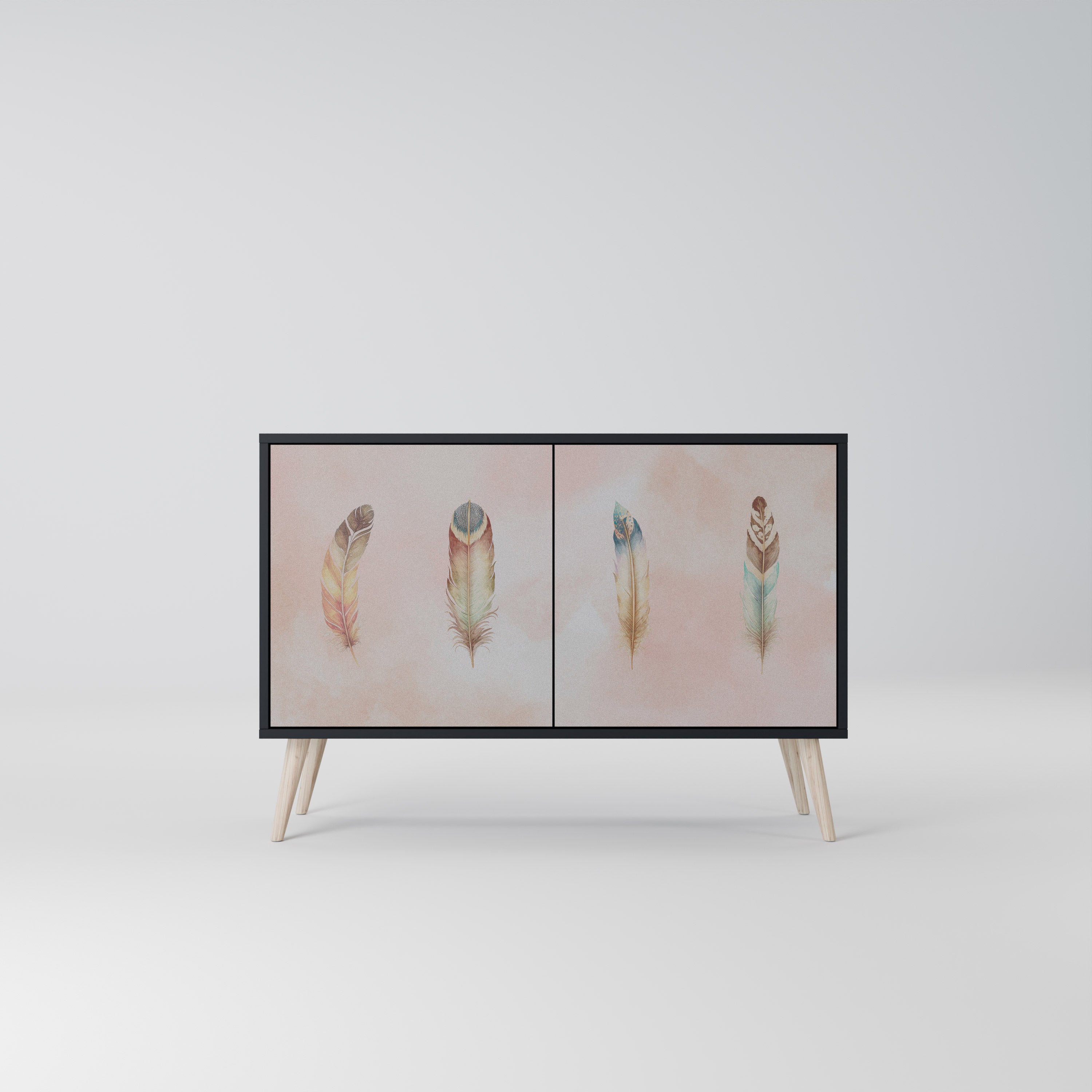 THE DELIQUESCE 2-Door Sideboard in Black Finish