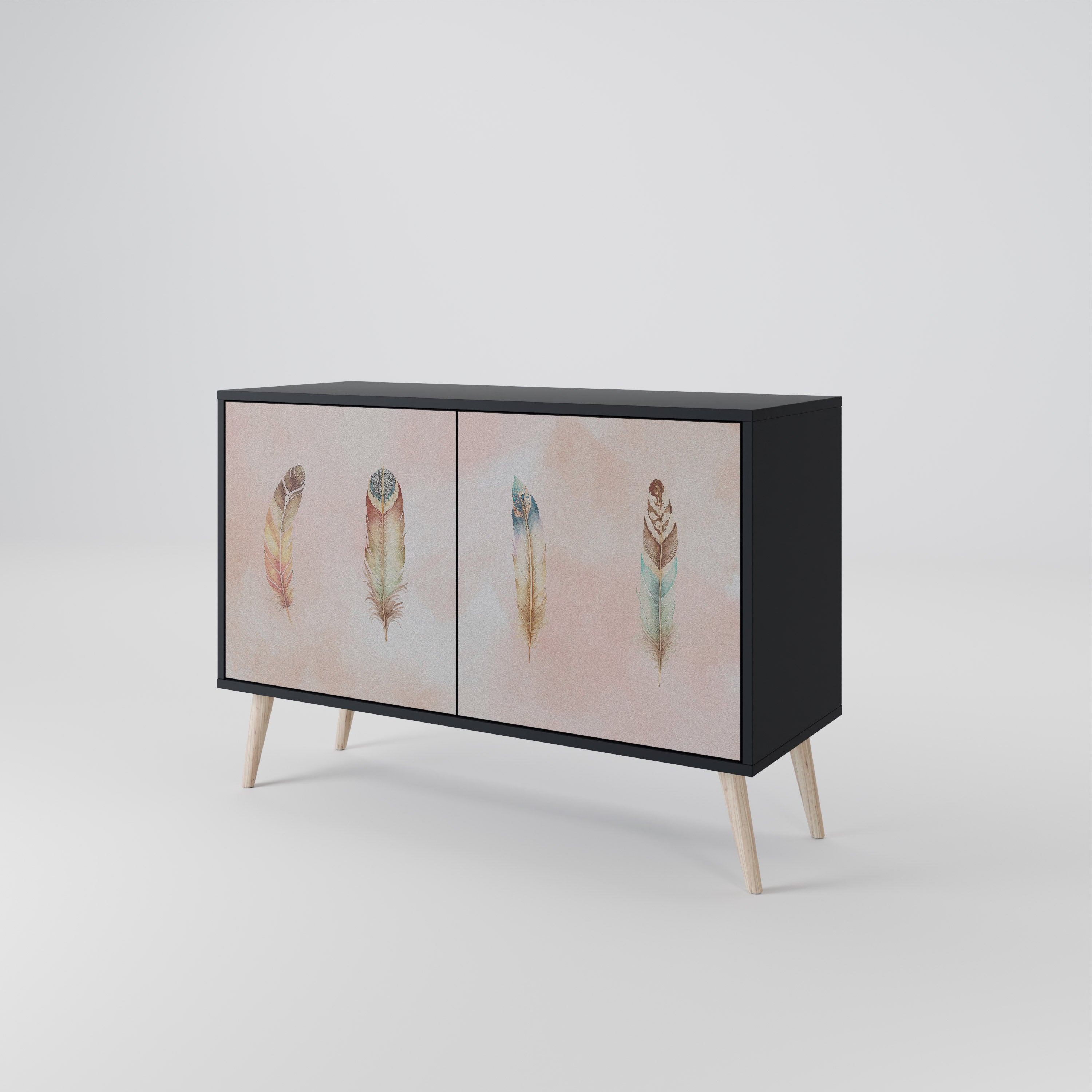 THE DELIQUESCE 2-Door Sideboard in Black Finish
