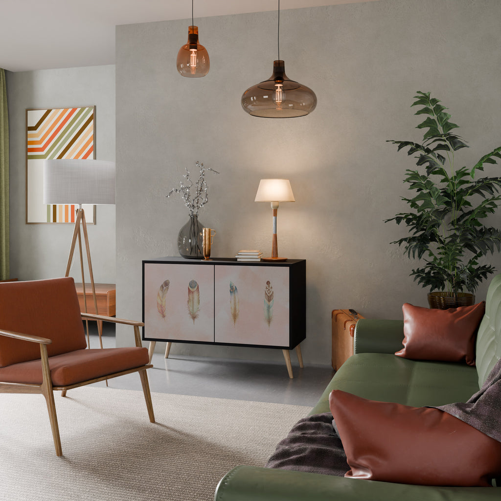 THE DELIQUESCE 2-Door Sideboard in Black Finish