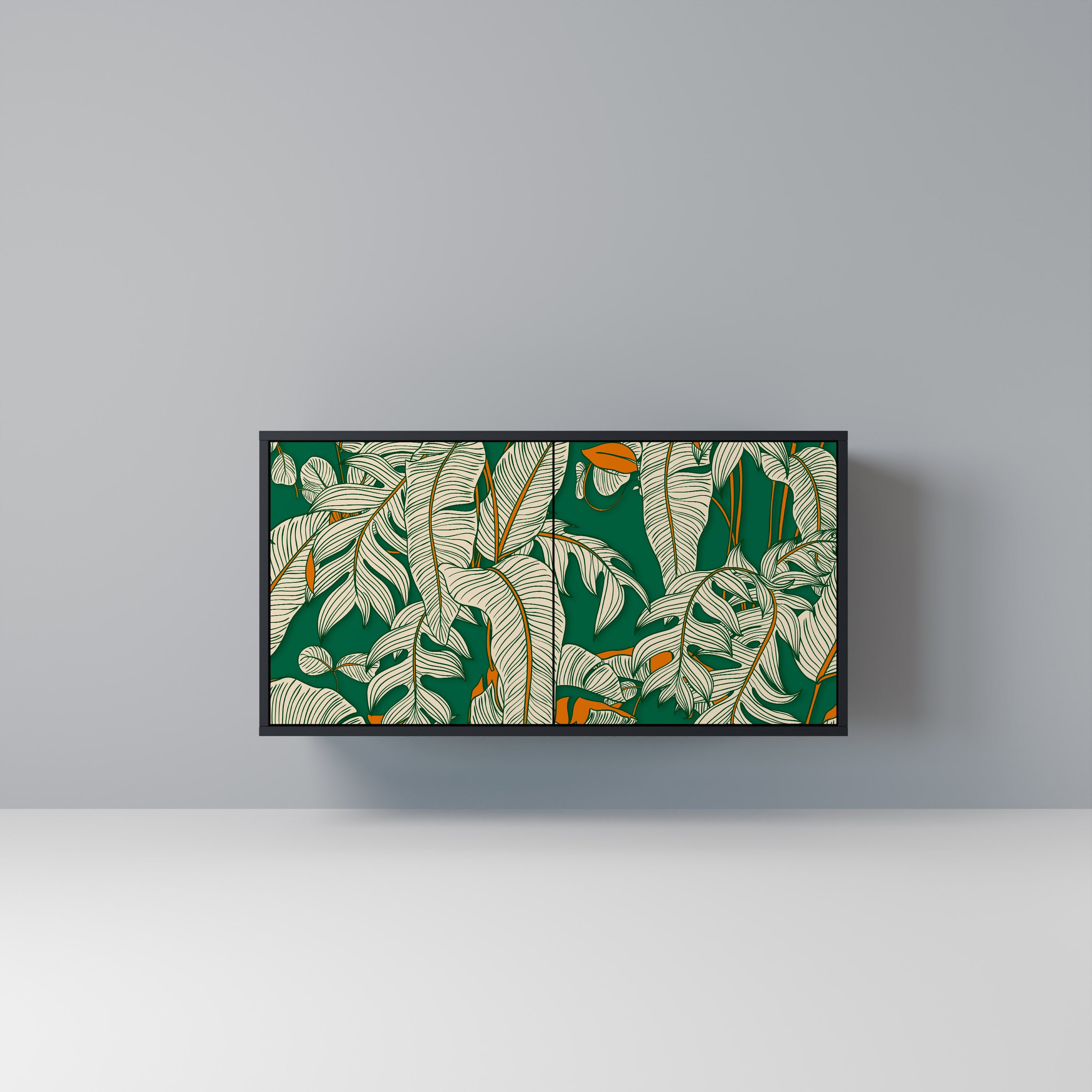 VERDANT PLEASURES 2-Door Sideboard in Black Finish