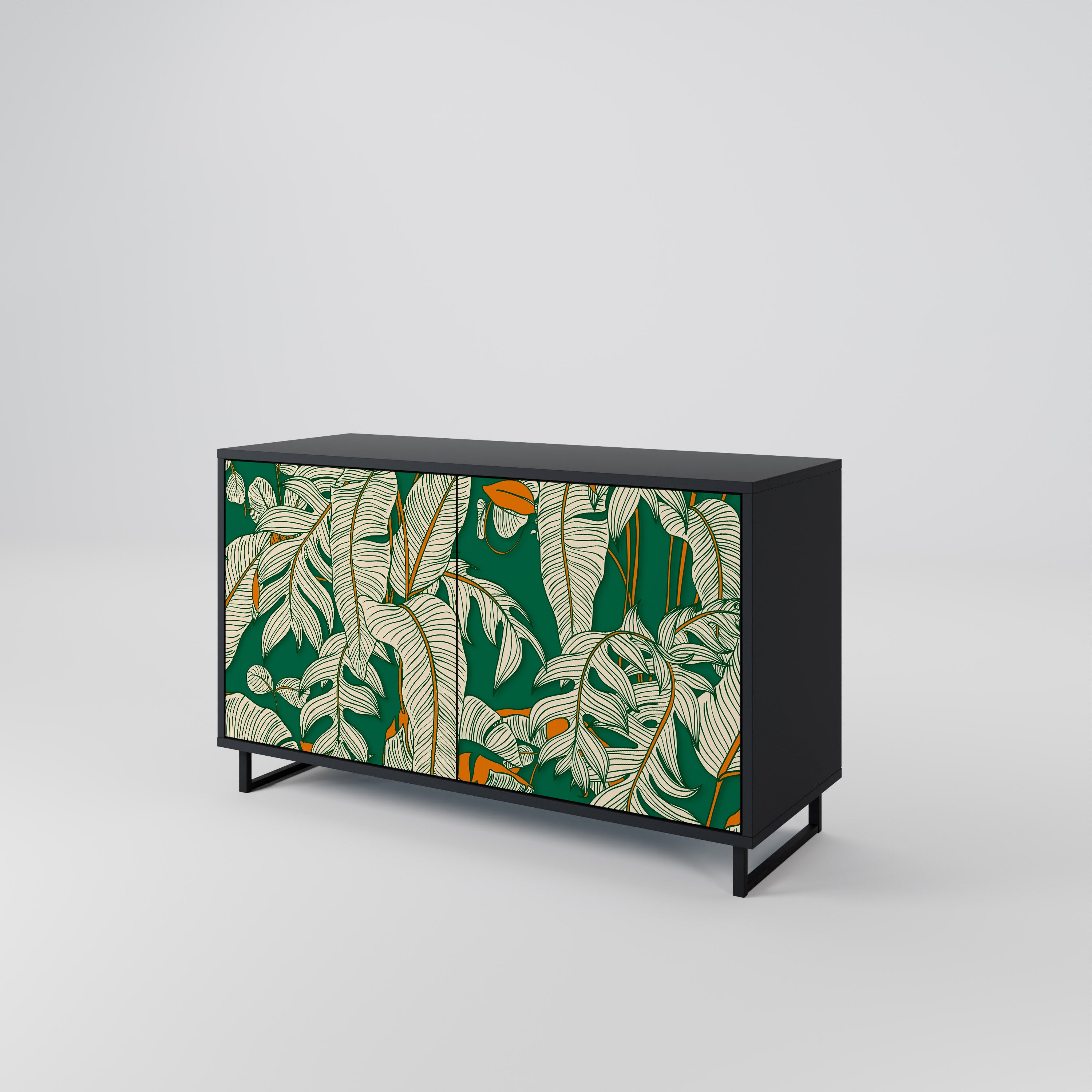 VERDANT PLEASURES 2-Door Sideboard in Black Finish