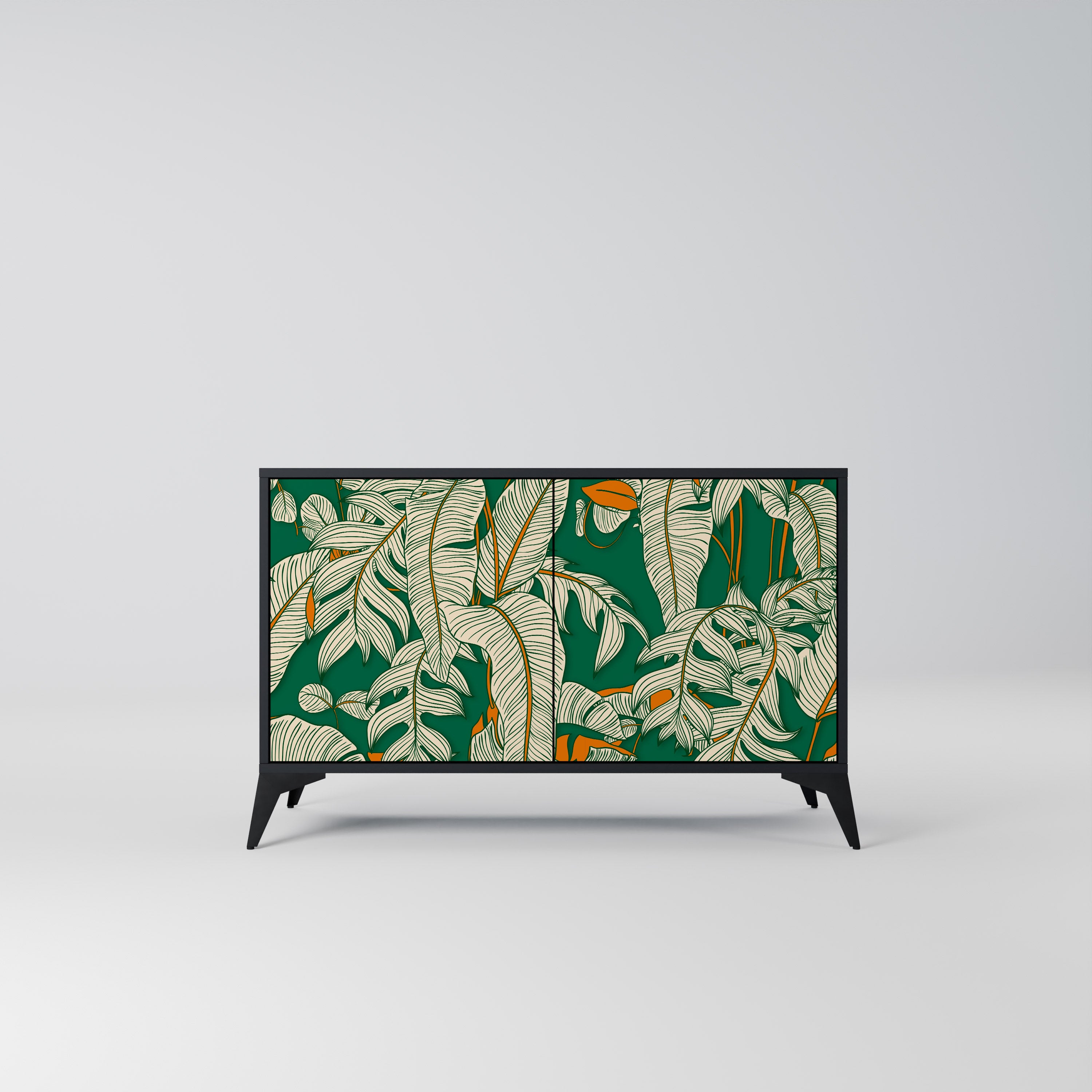 VERDANT PLEASURES 2-Door Sideboard in Black Finish