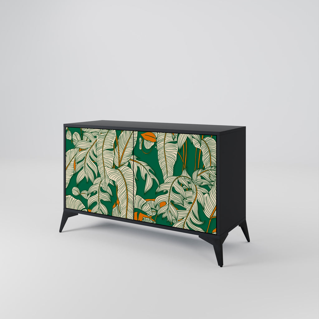 VERDANT PLEASURES 2-Door Sideboard in Black Finish