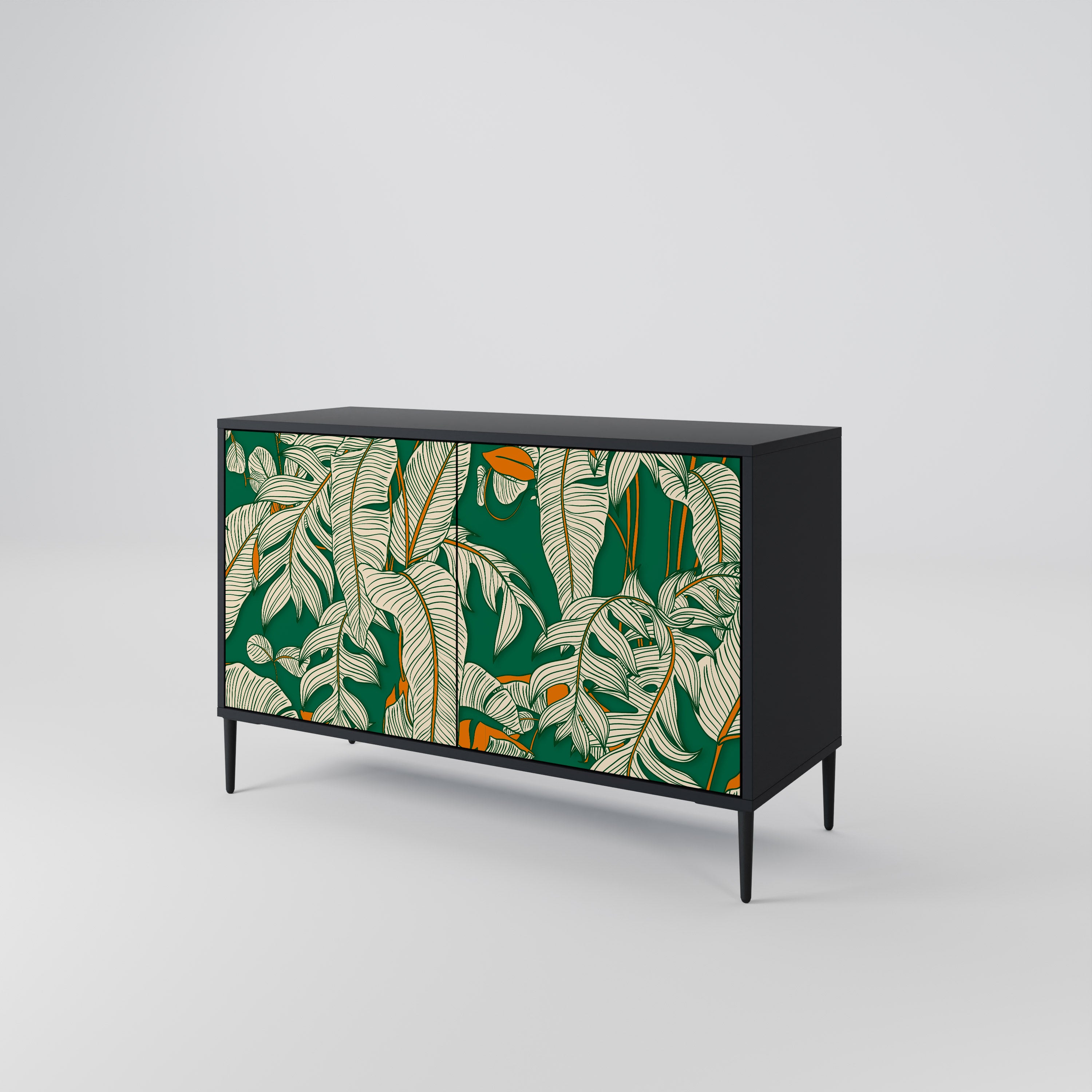 VERDANT PLEASURES 2-Door Sideboard in Black Finish