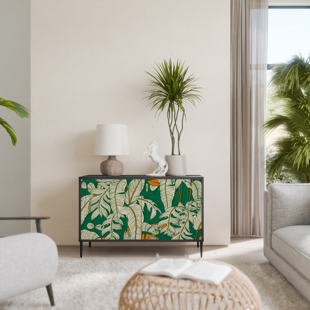 VERDANT PLEASURES 2-Door Sideboard in Black Finish