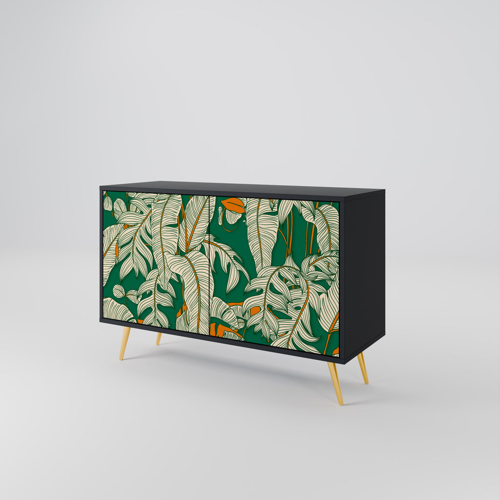 VERDANT PLEASURES 2-Door Sideboard in Black Finish
