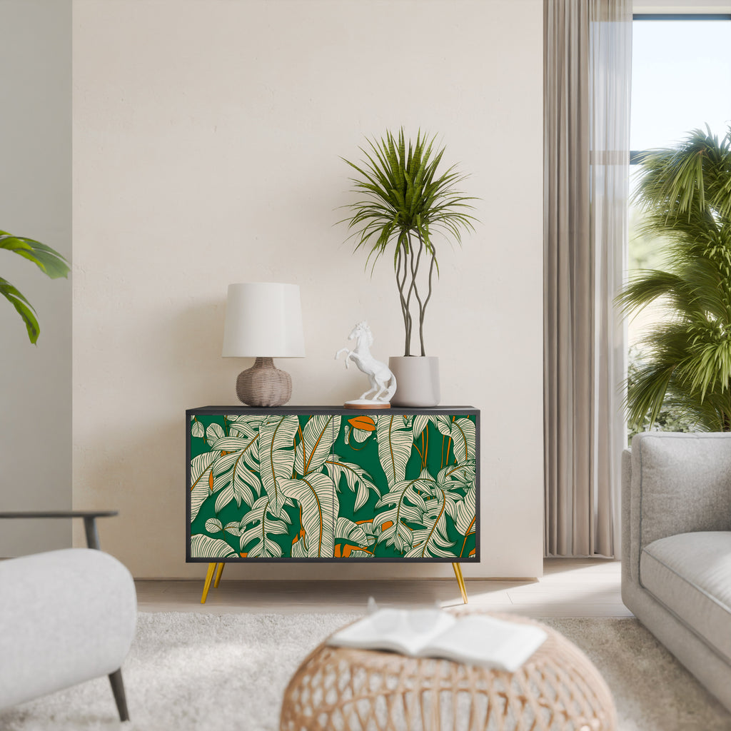 VERDANT PLEASURES 2-Door Sideboard in Black Finish