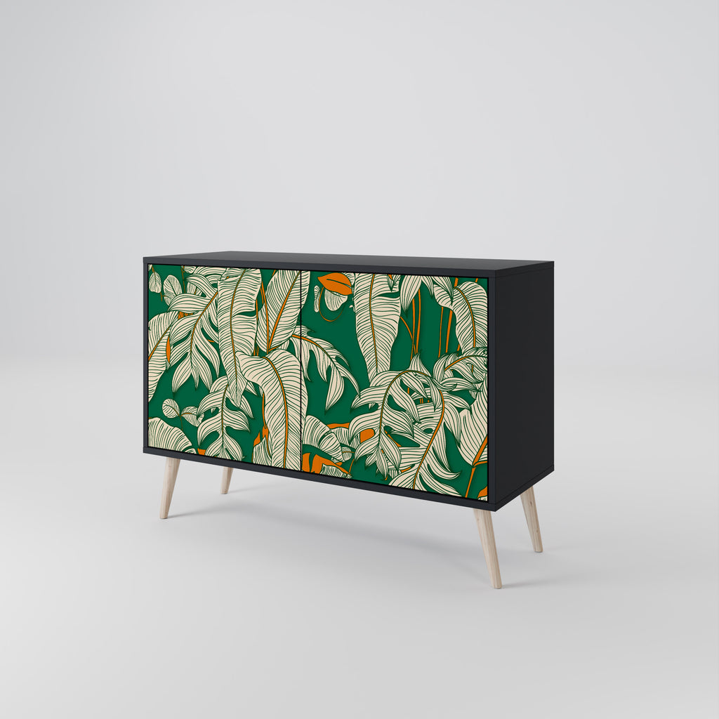 VERDANT PLEASURES 2-Door Sideboard in Black Finish