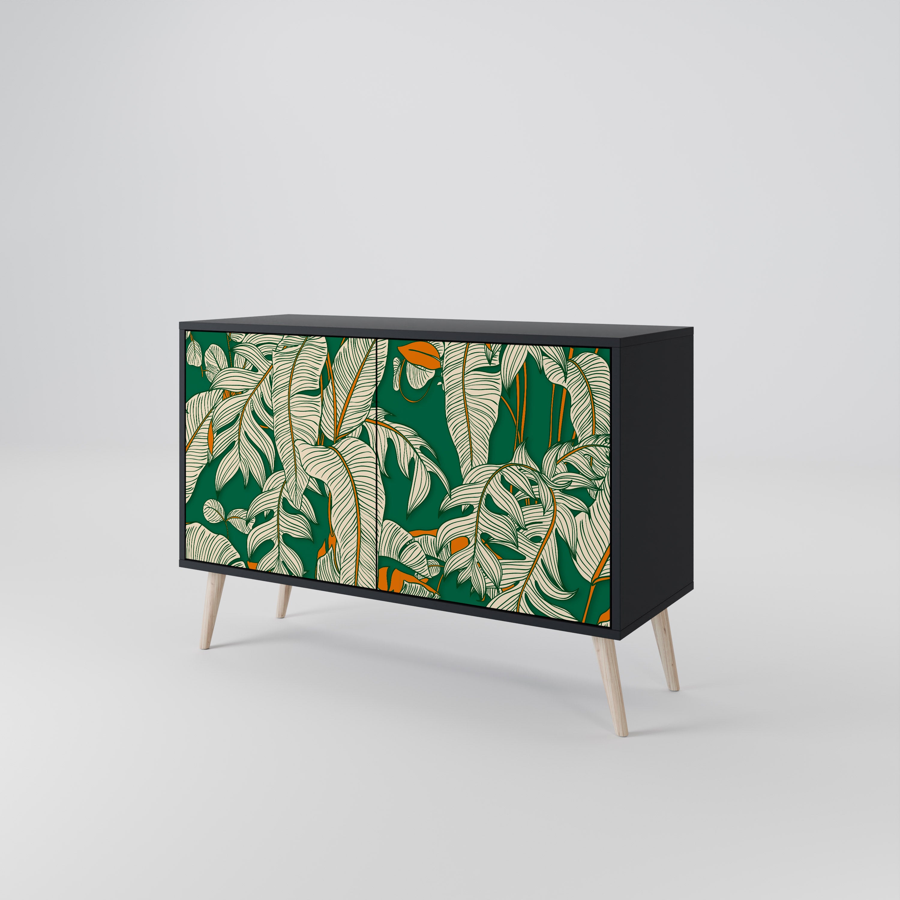 VERDANT PLEASURES 2-Door Sideboard in Black Finish