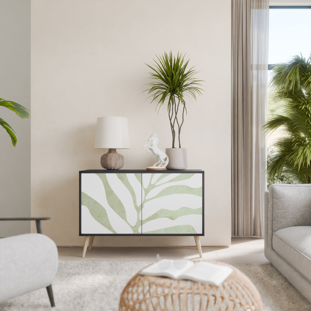 BOTANICAL SPARK 2-Door Sideboard in Black Finish