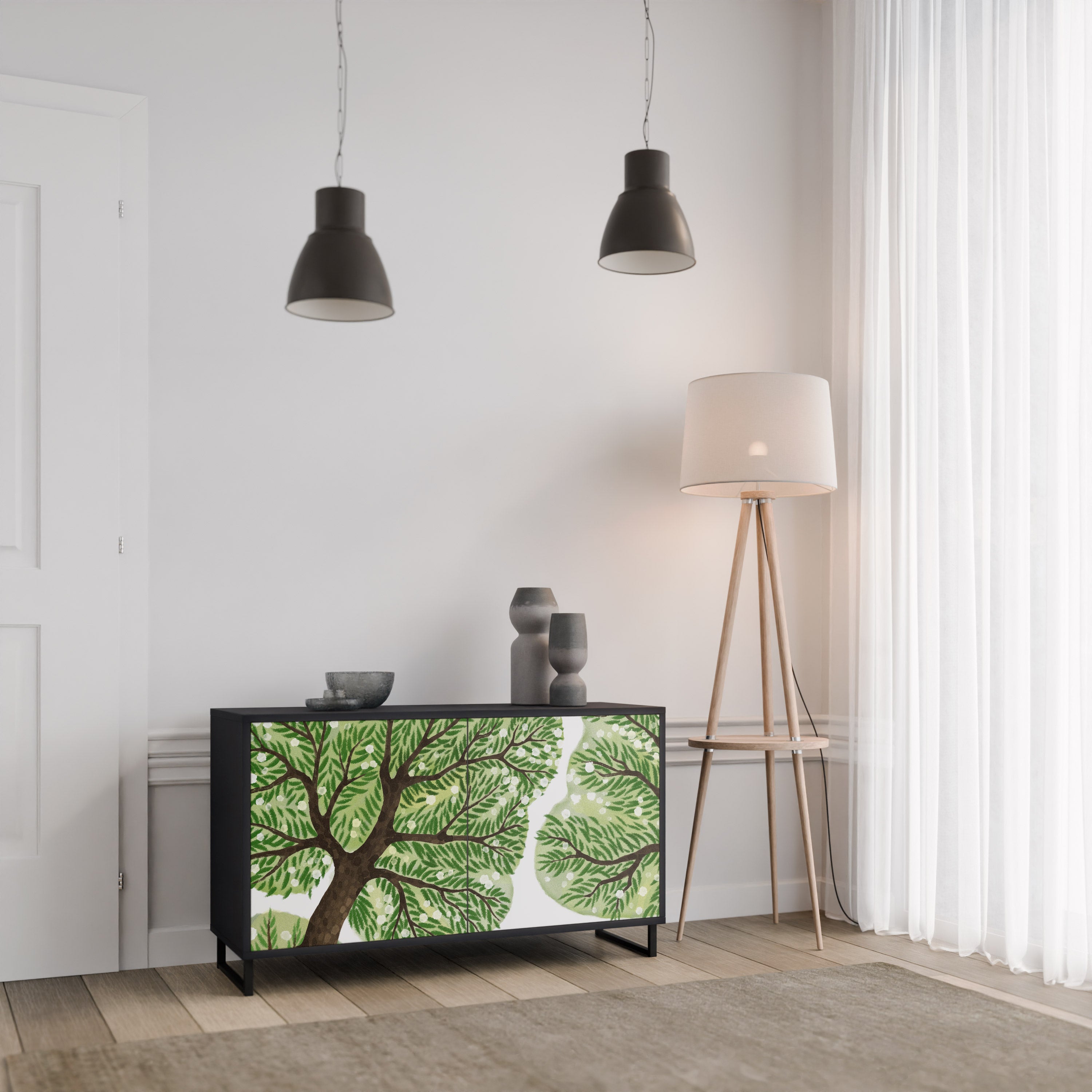 WILDERNESS DASH 2-Door Sideboard in Black Finish