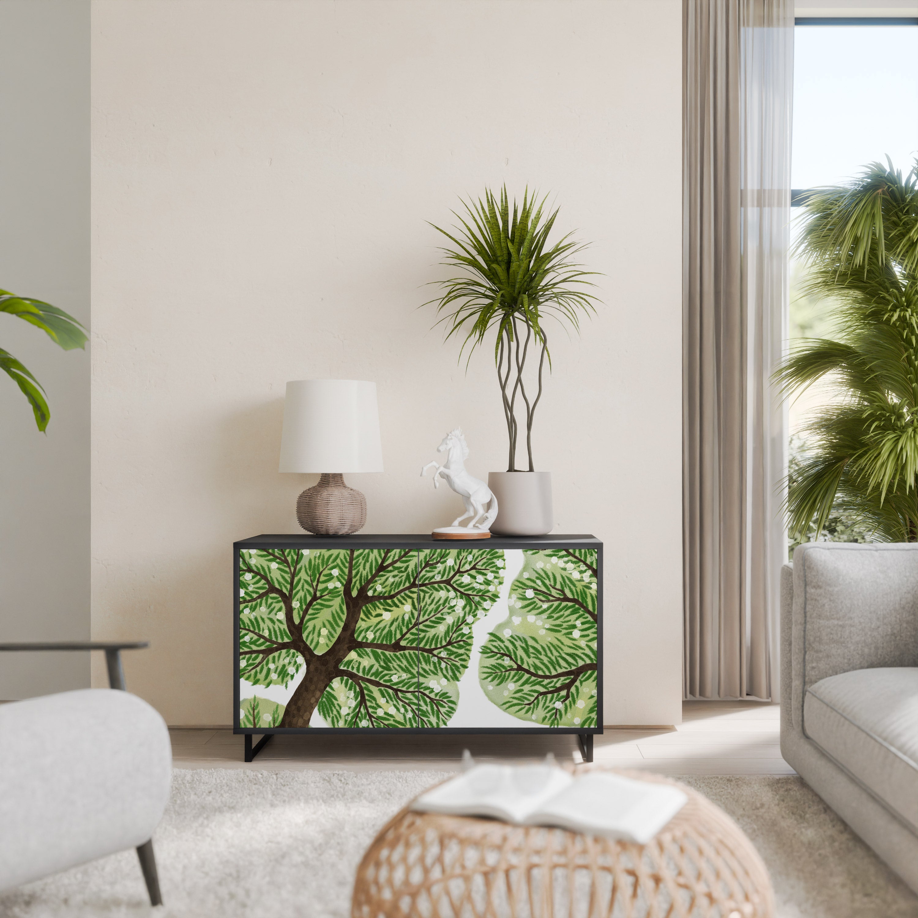 WILDERNESS DASH 2-Door Sideboard in Black Finish