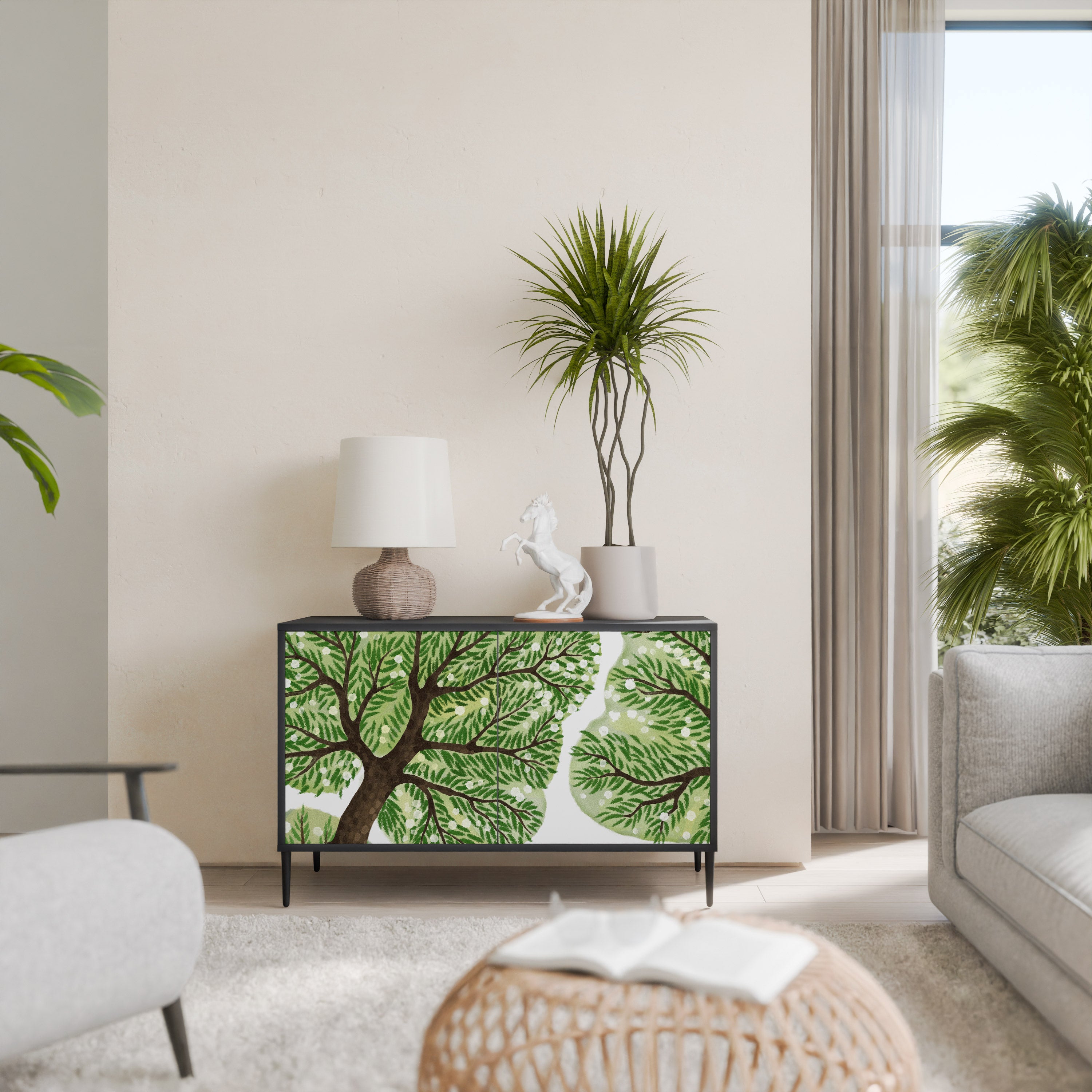 WILDERNESS DASH 2-Door Sideboard in Black Finish