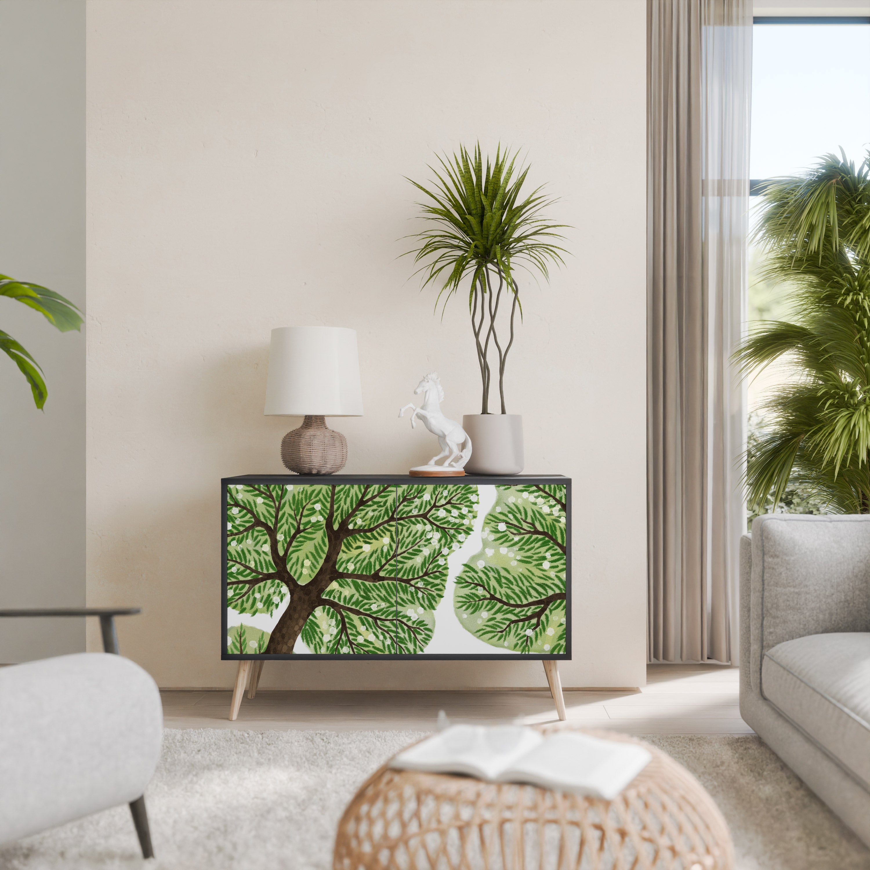 WILDERNESS DASH 2-Door Sideboard in Black Finish