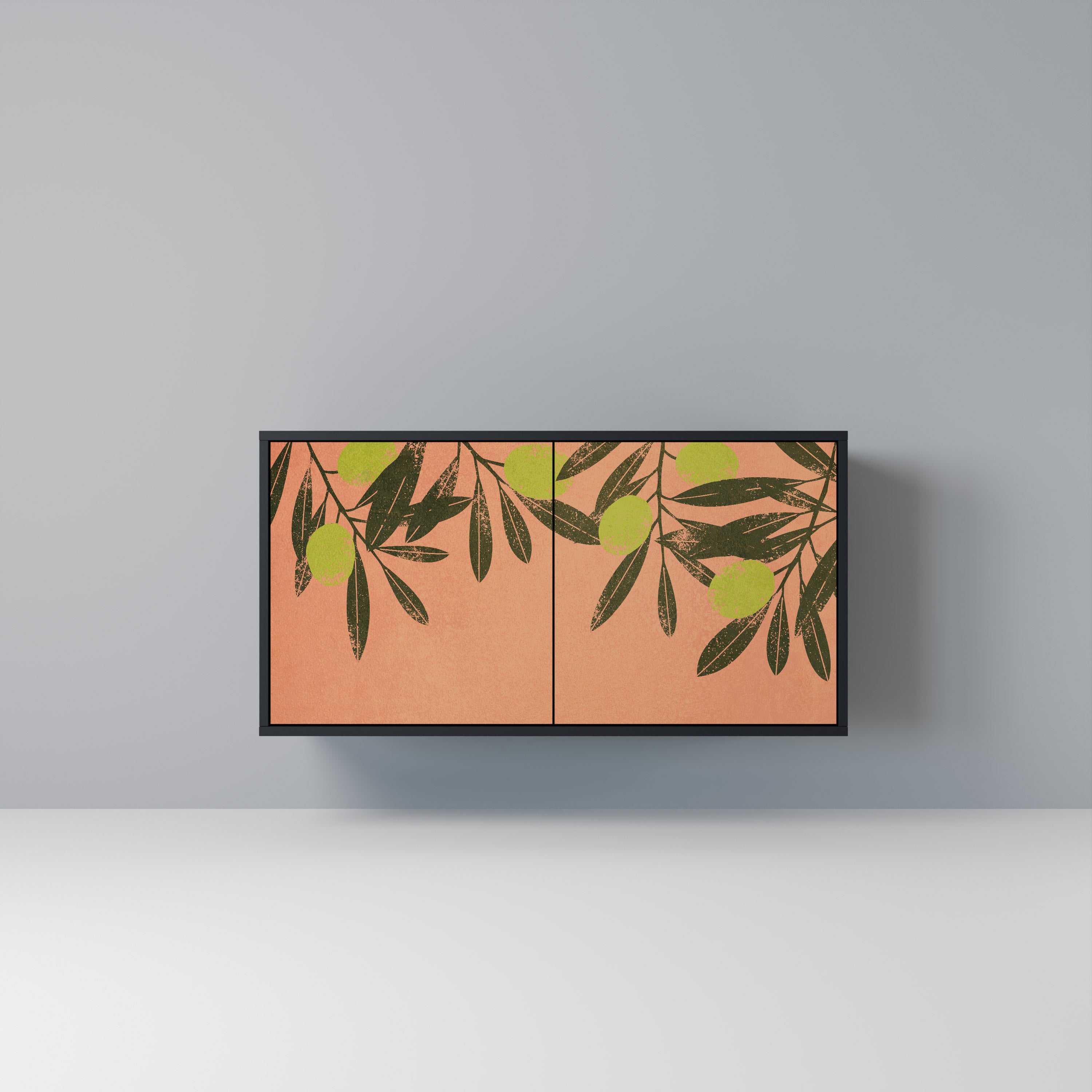 JUICY OLIVES 2-Door Sideboard in Black Finish