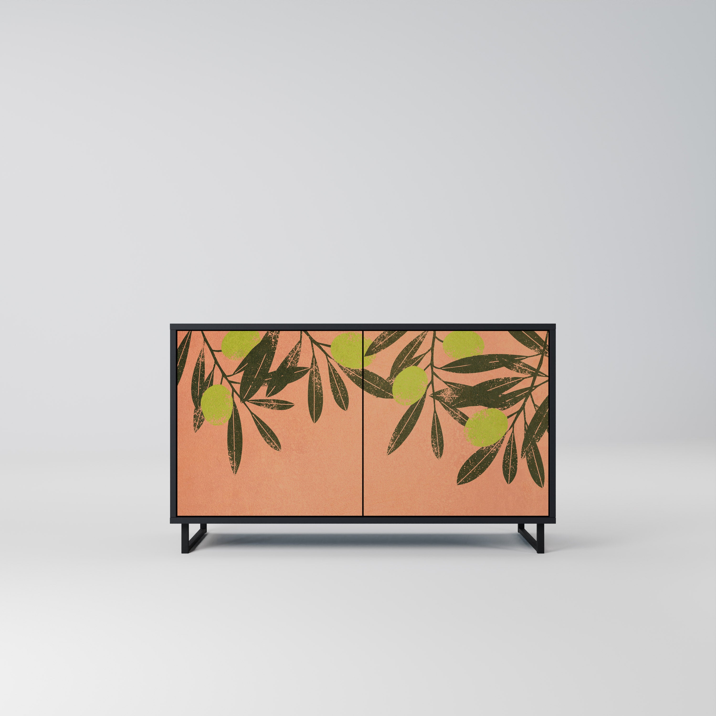 JUICY OLIVES 2-Door Sideboard in Black Finish