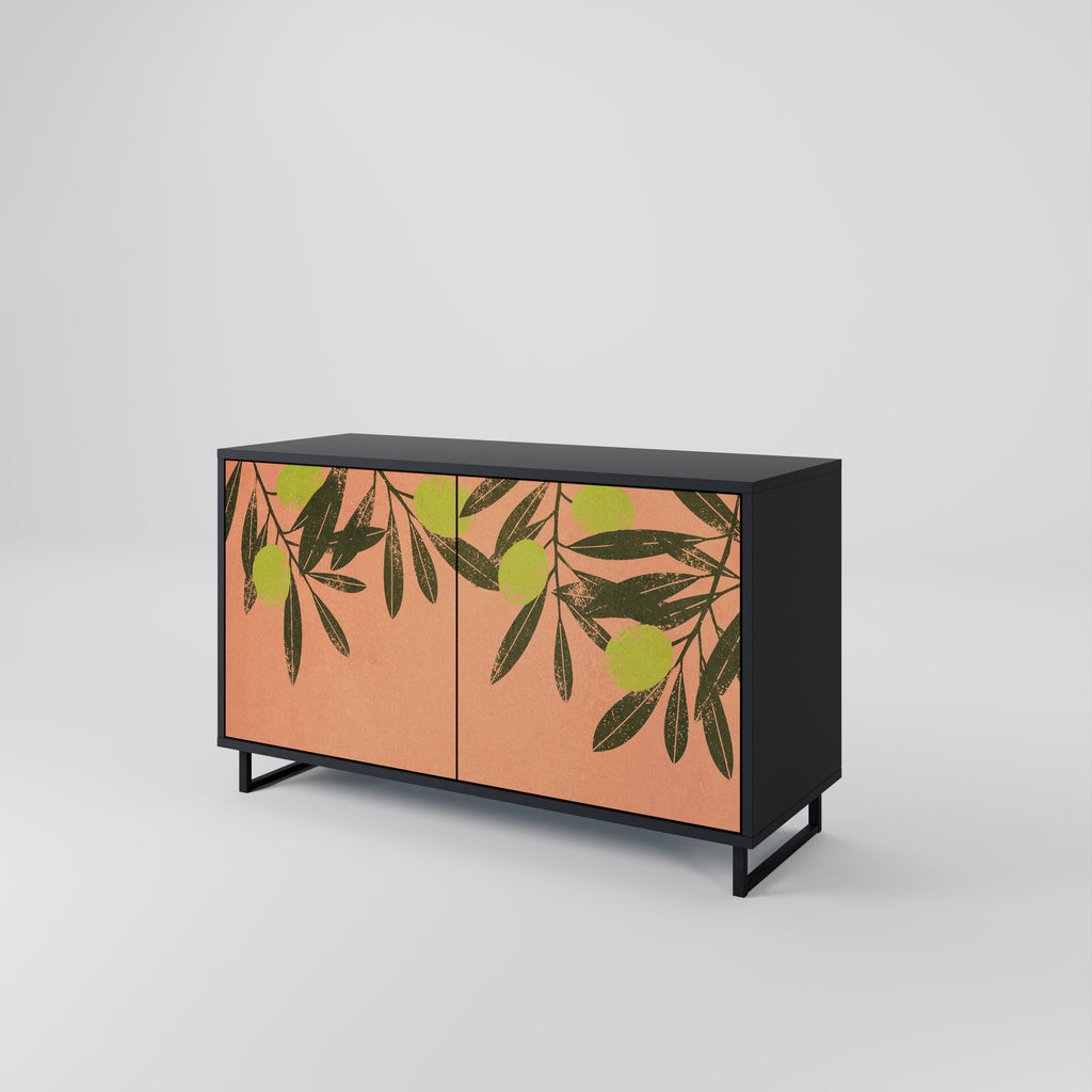 JUICY OLIVES 2-Door Sideboard in Black Finish