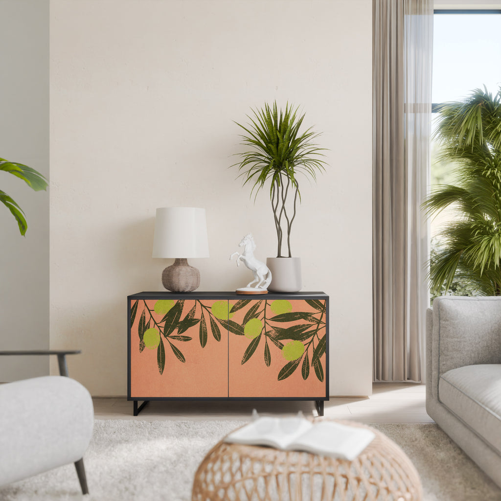 JUICY OLIVES 2-Door Sideboard in Black Finish