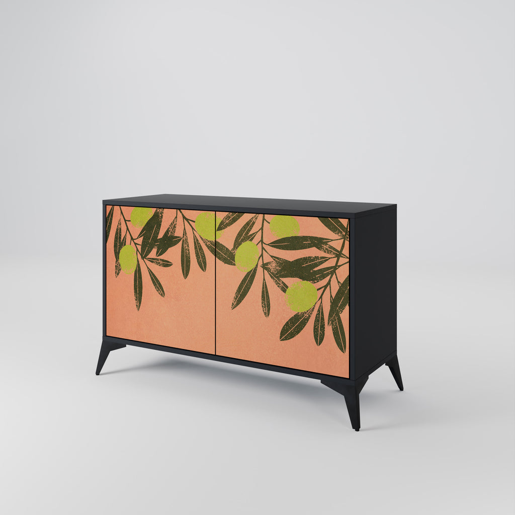 JUICY OLIVES 2-Door Sideboard in Black Finish