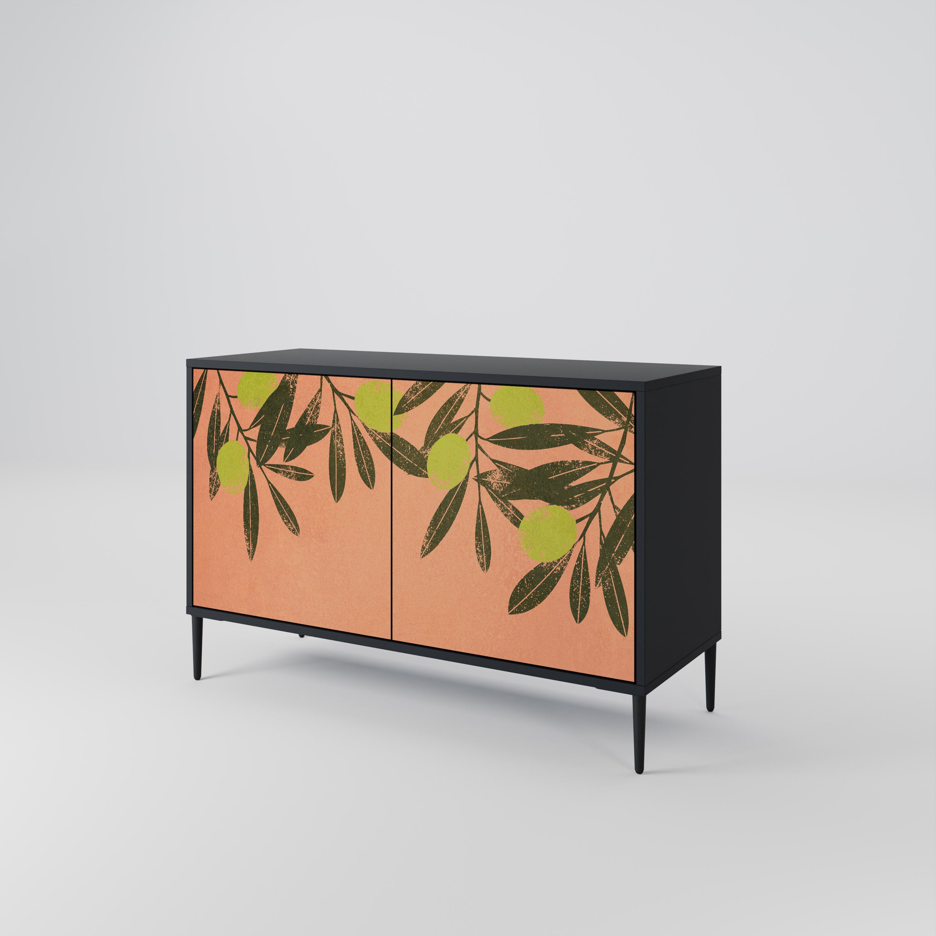 JUICY OLIVES 2-Door Sideboard in Black Finish
