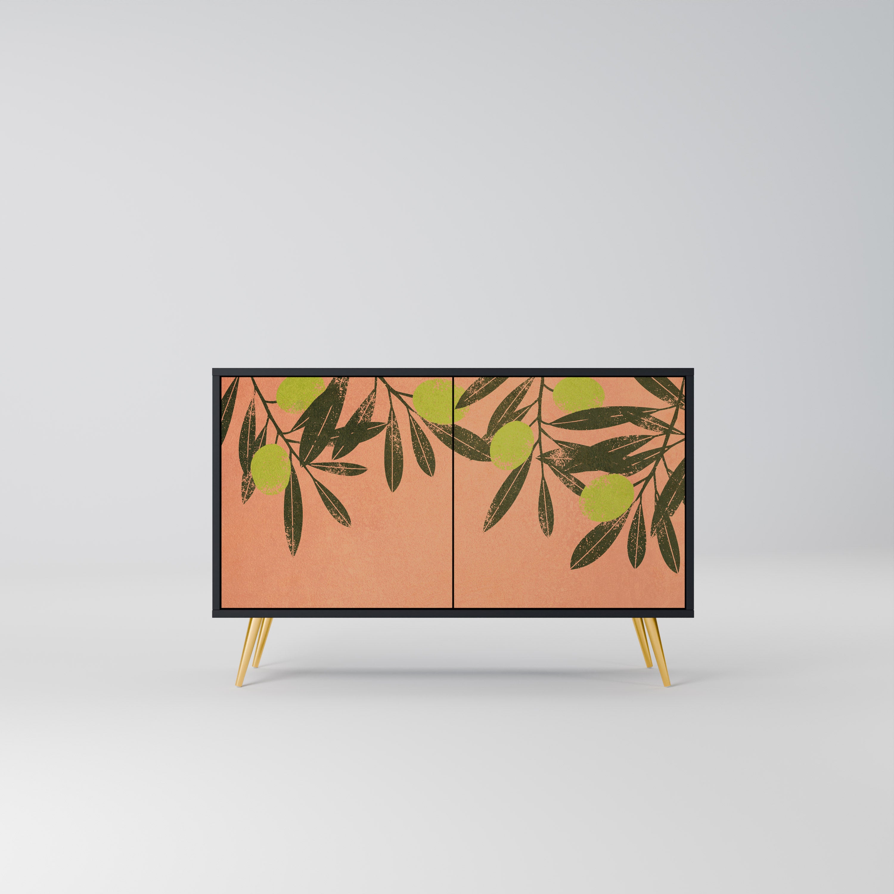 JUICY OLIVES 2-Door Sideboard in Black Finish