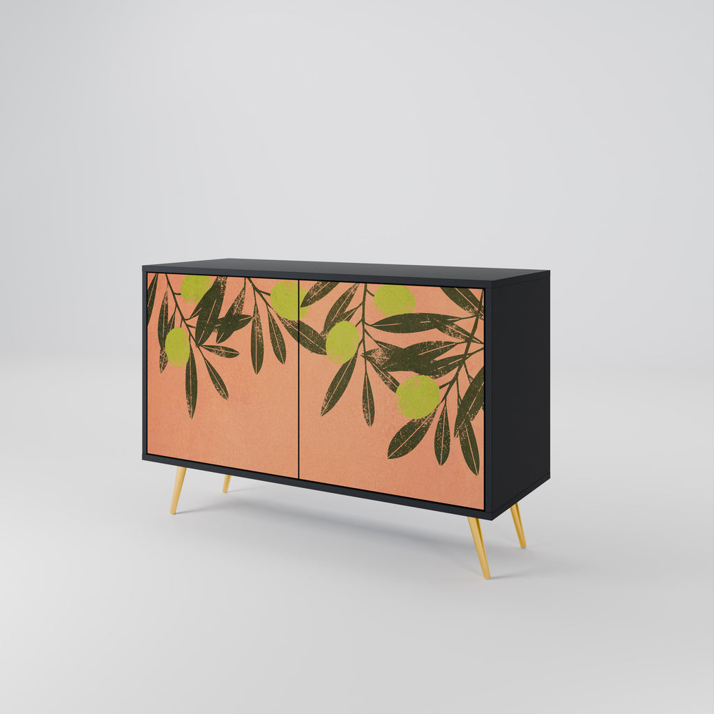 JUICY OLIVES 2-Door Sideboard in Black Finish