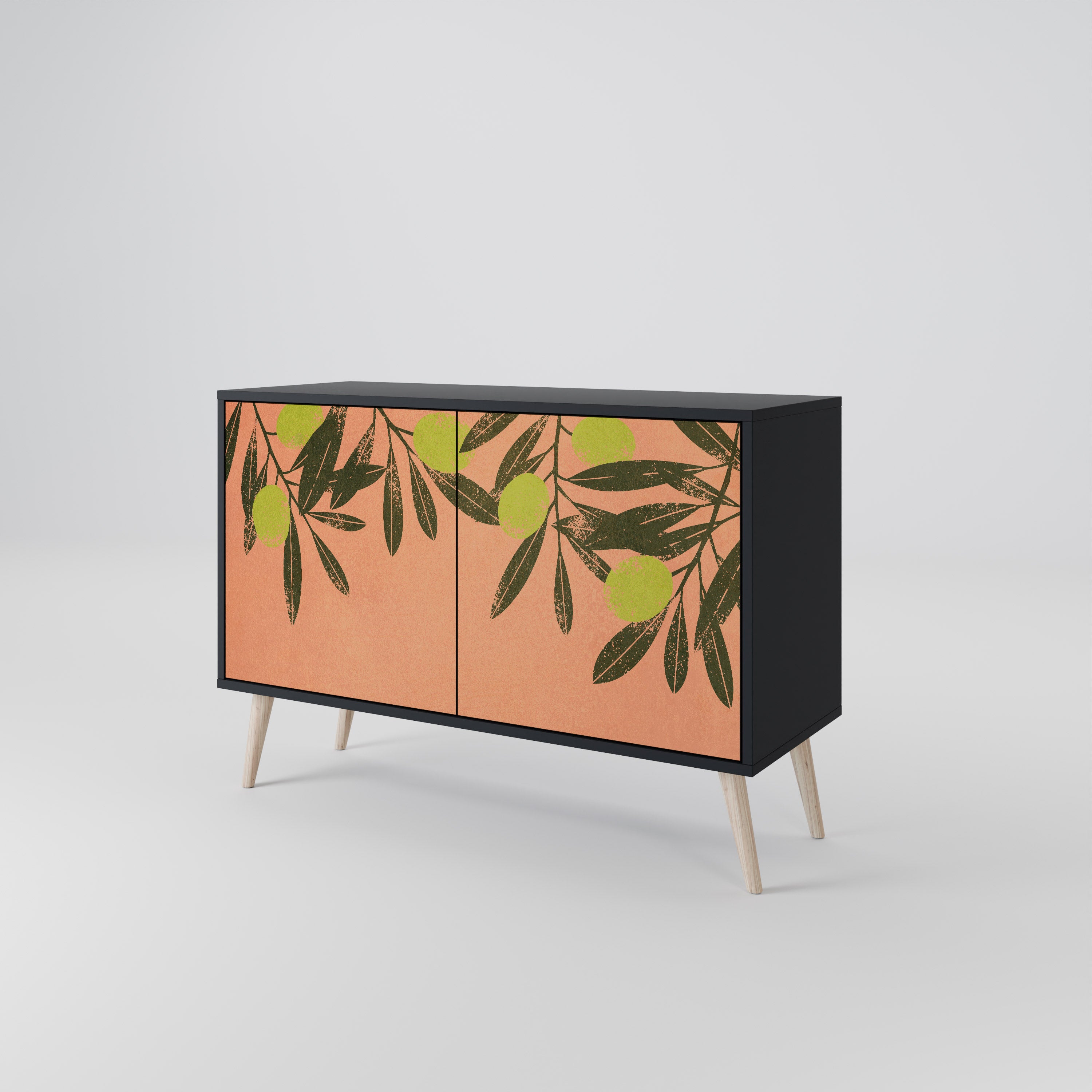 JUICY OLIVES 2-Door Sideboard in Black Finish