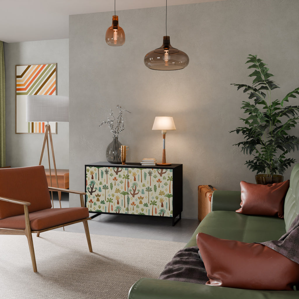 PALM SPRING 2-Door Sideboard in Black Finish