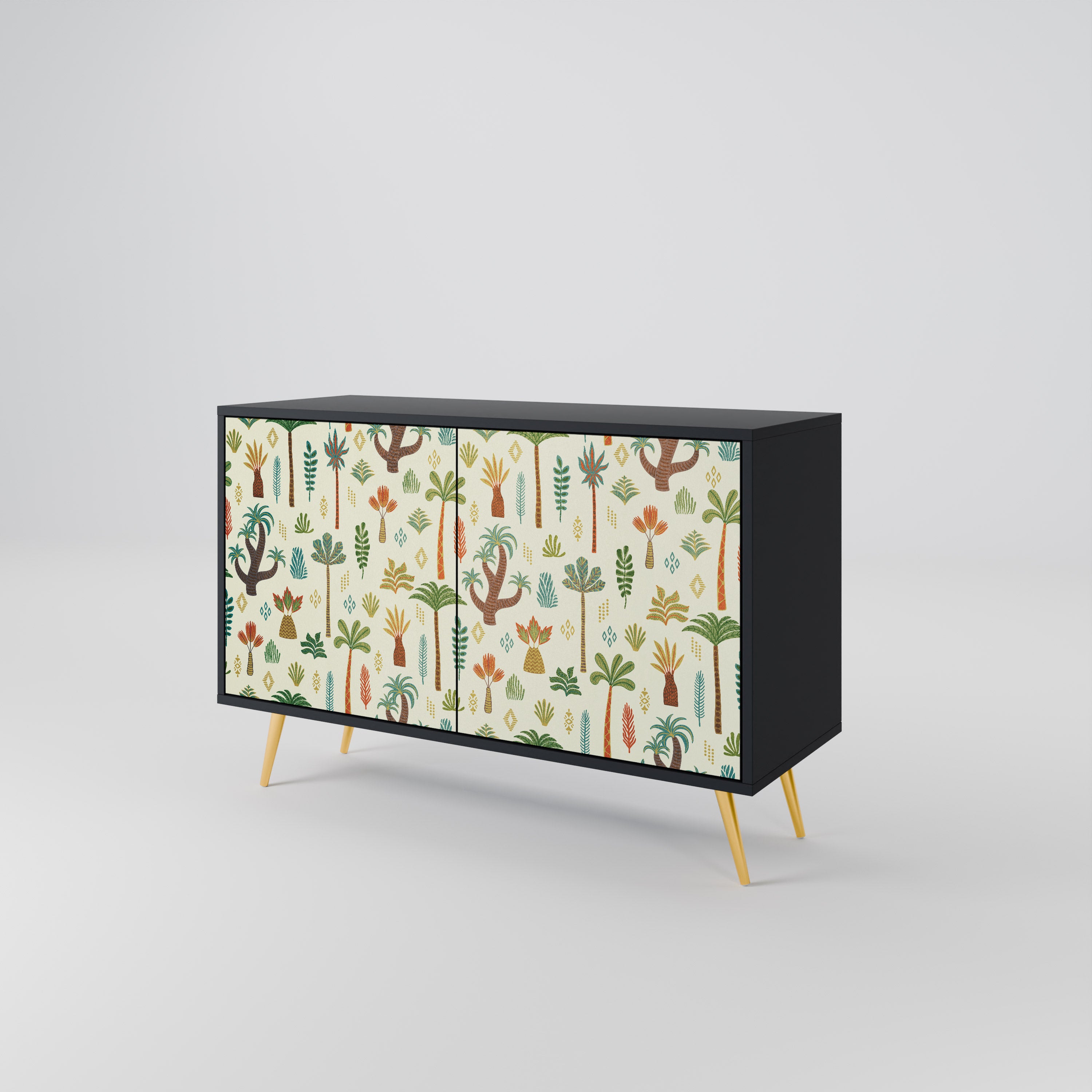 PALM SPRING 2-Door Sideboard in Black Finish