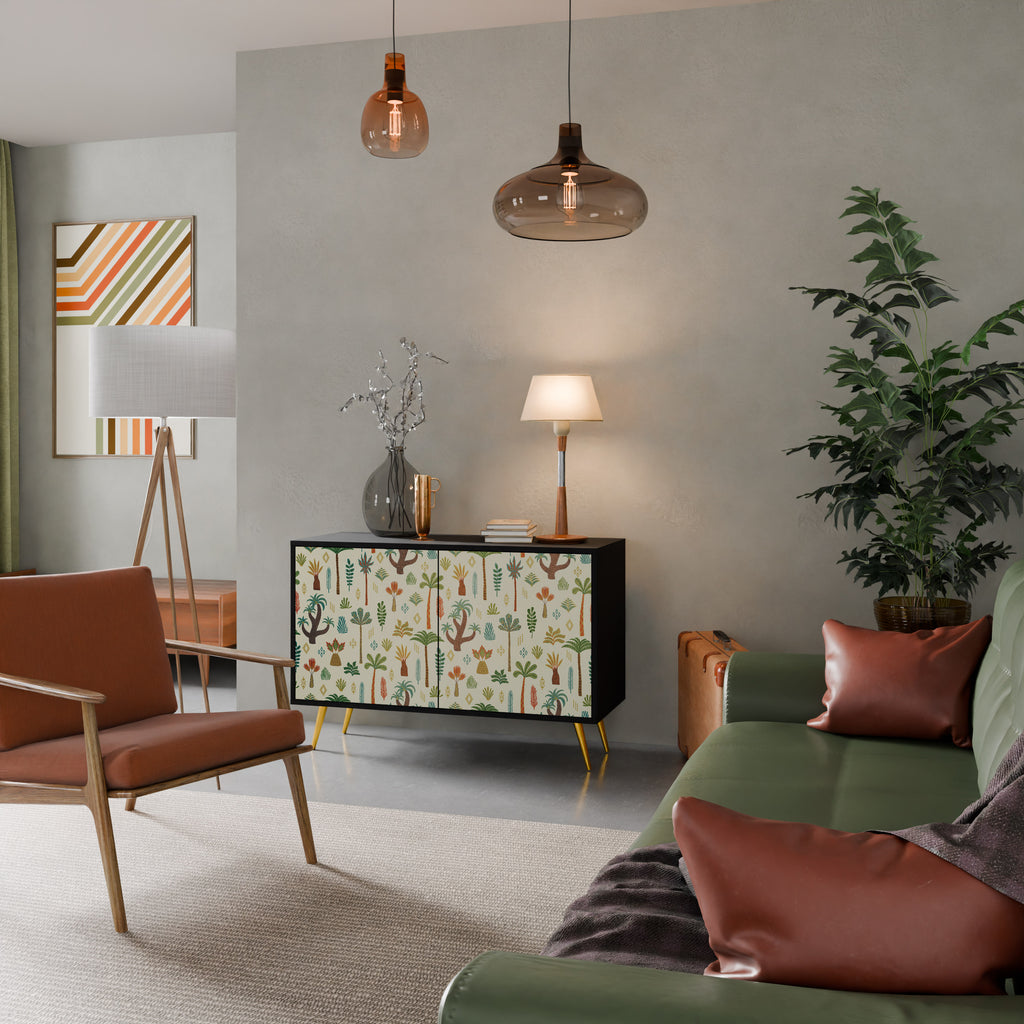 PALM SPRING 2-Door Sideboard in Black Finish