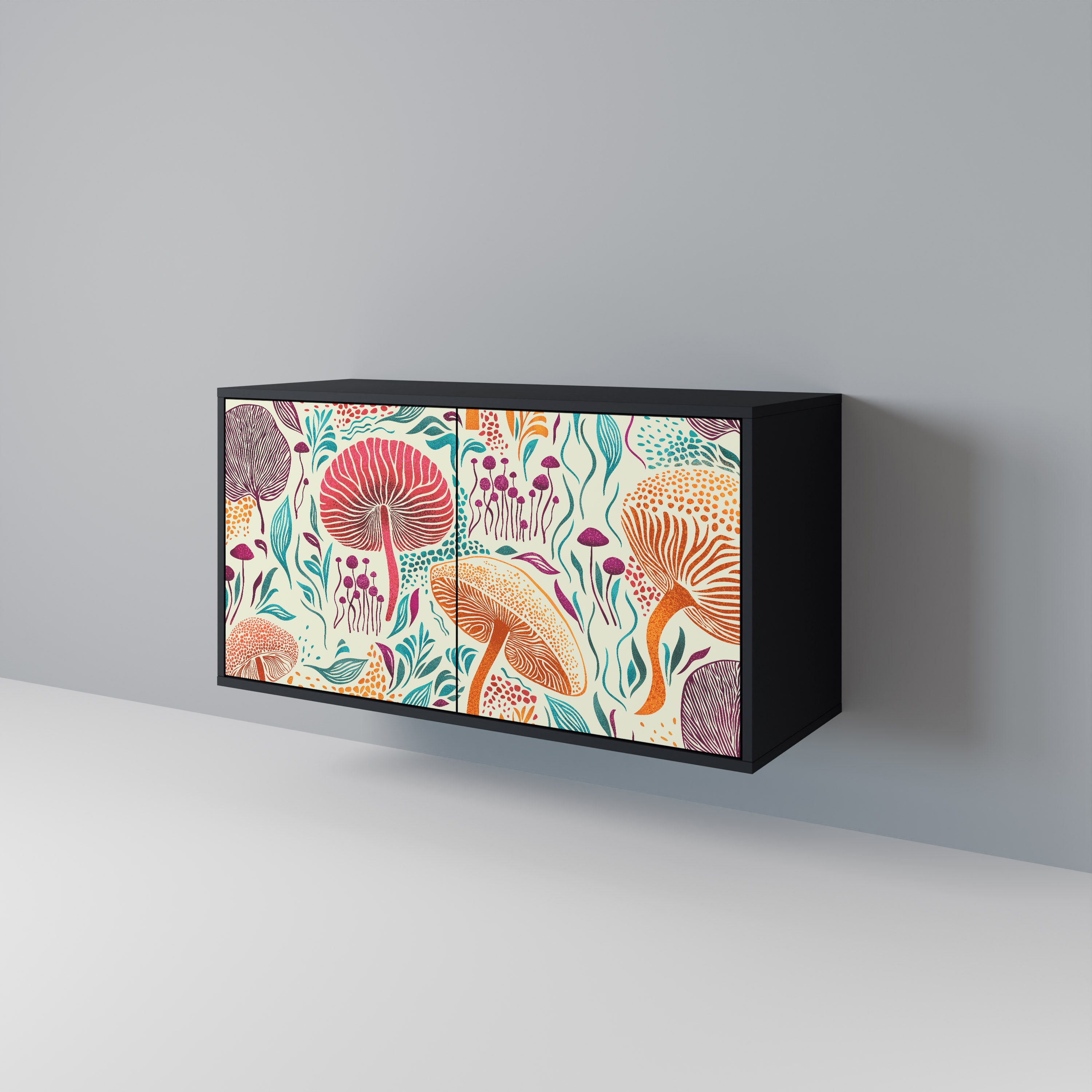 FUNGUS FANTASY 2-Door Sideboard in Black Finish