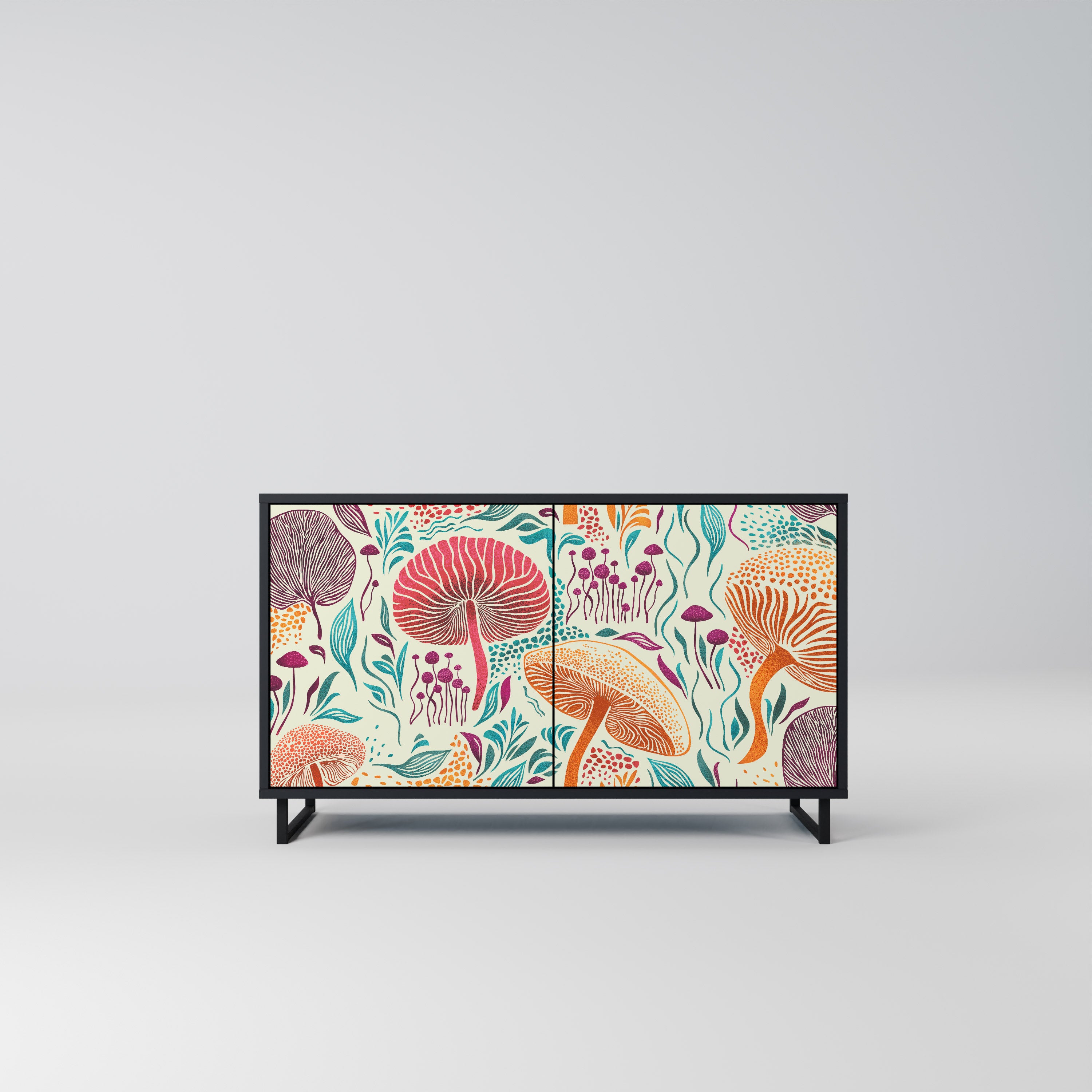 FUNGUS FANTASY 2-Door Sideboard in Black Finish