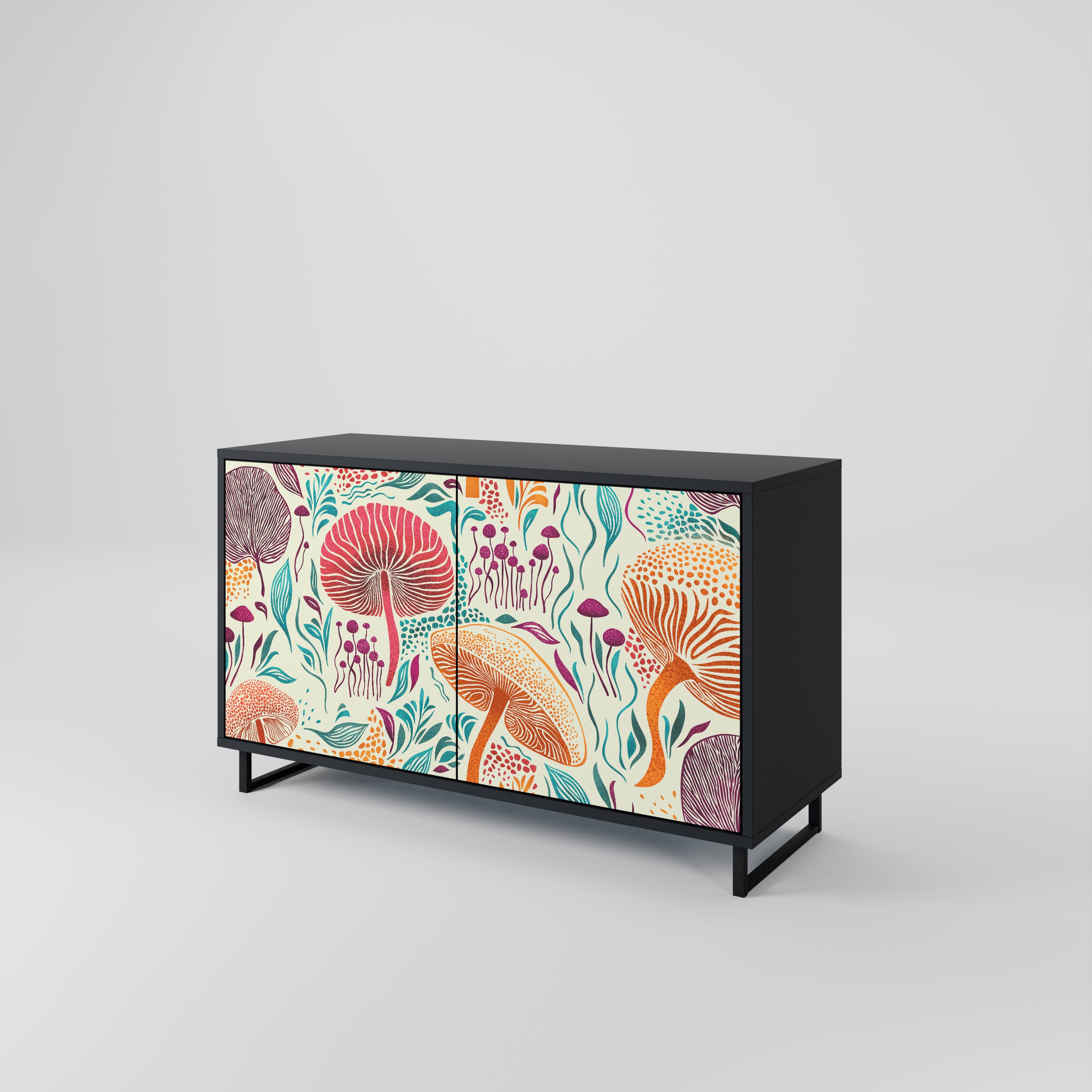 FUNGUS FANTASY 2-Door Sideboard in Black Finish