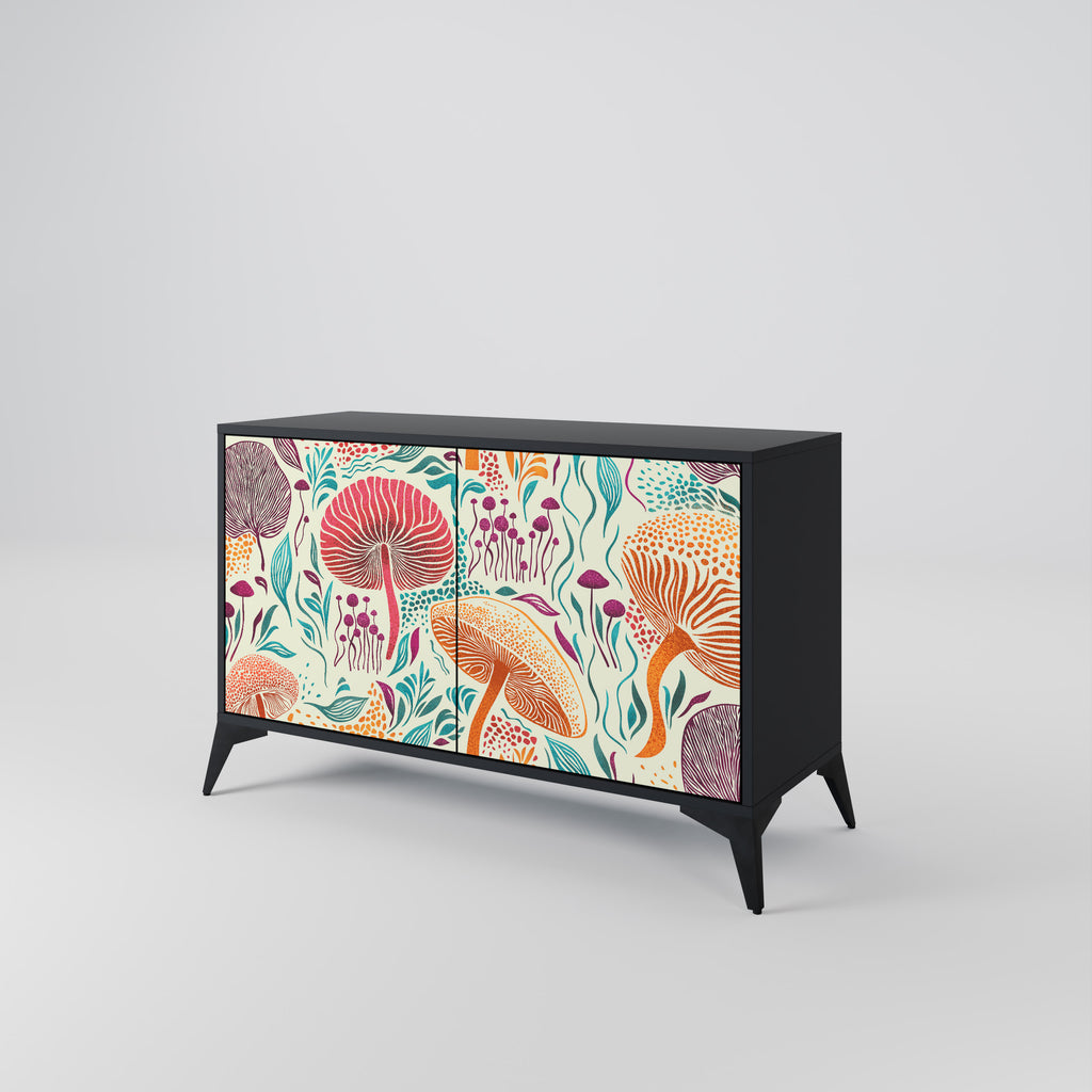 FUNGUS FANTASY 2-Door Sideboard in Black Finish