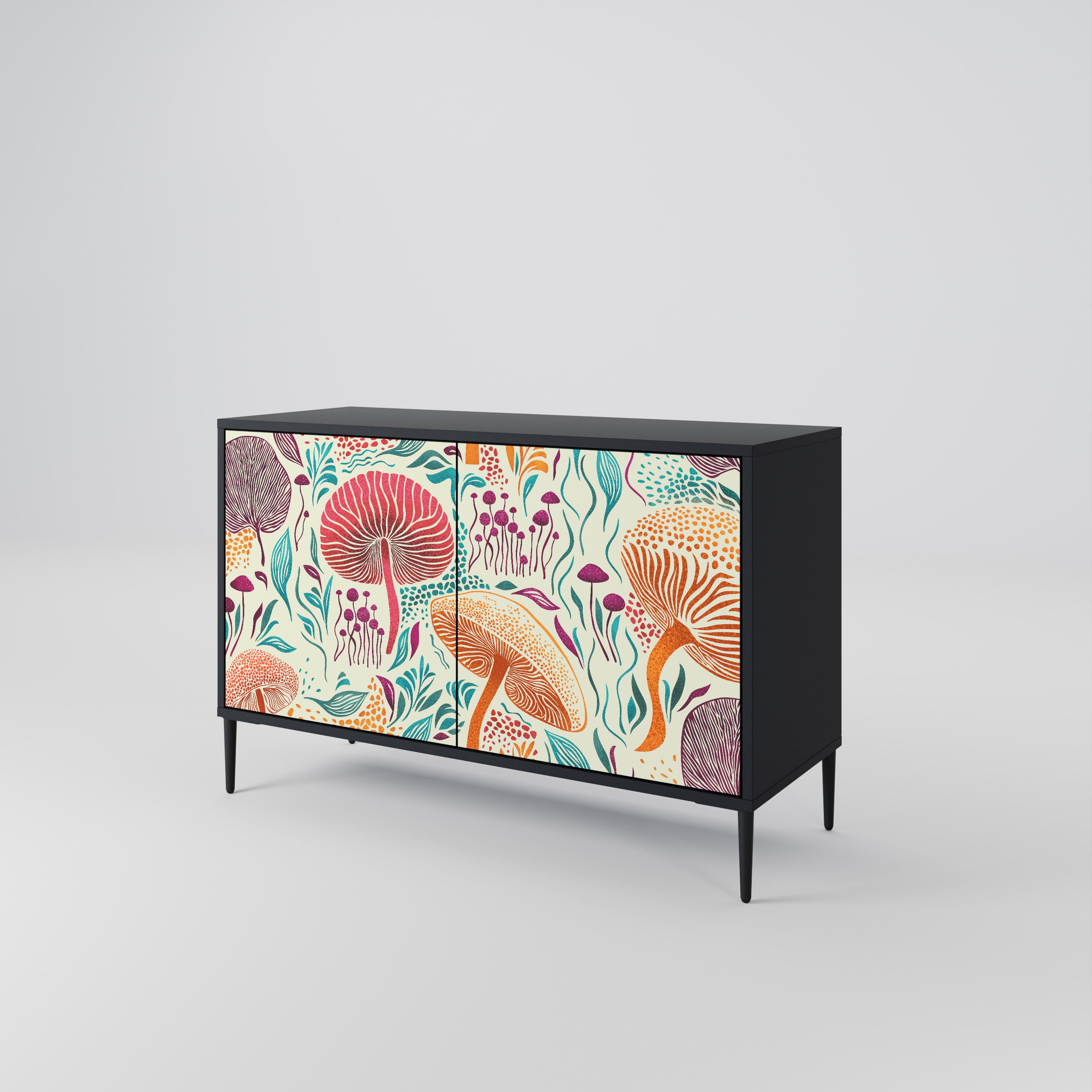 FUNGUS FANTASY 2-Door Sideboard in Black Finish