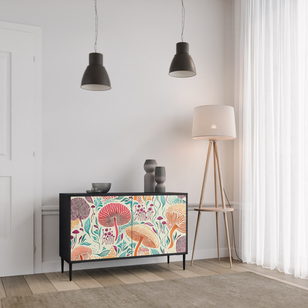 FUNGUS FANTASY 2-Door Sideboard in Black Finish